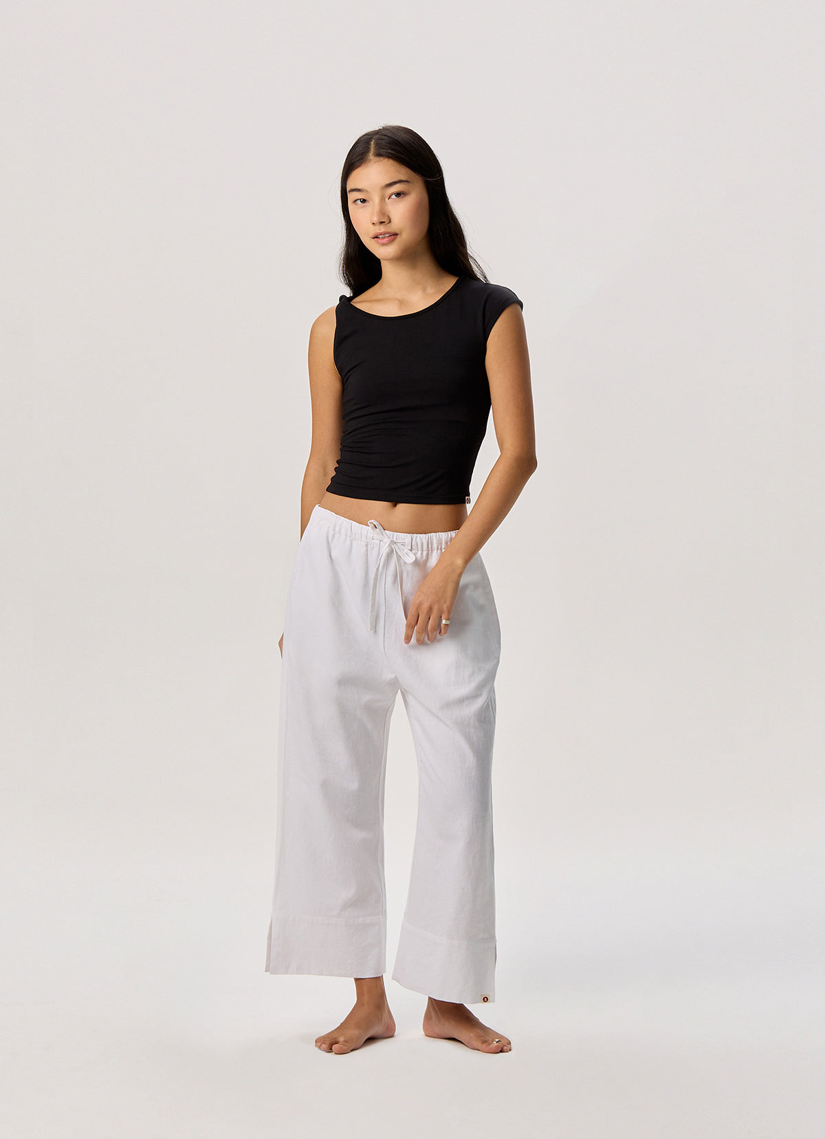 Unbalance twist short sleeve_Black