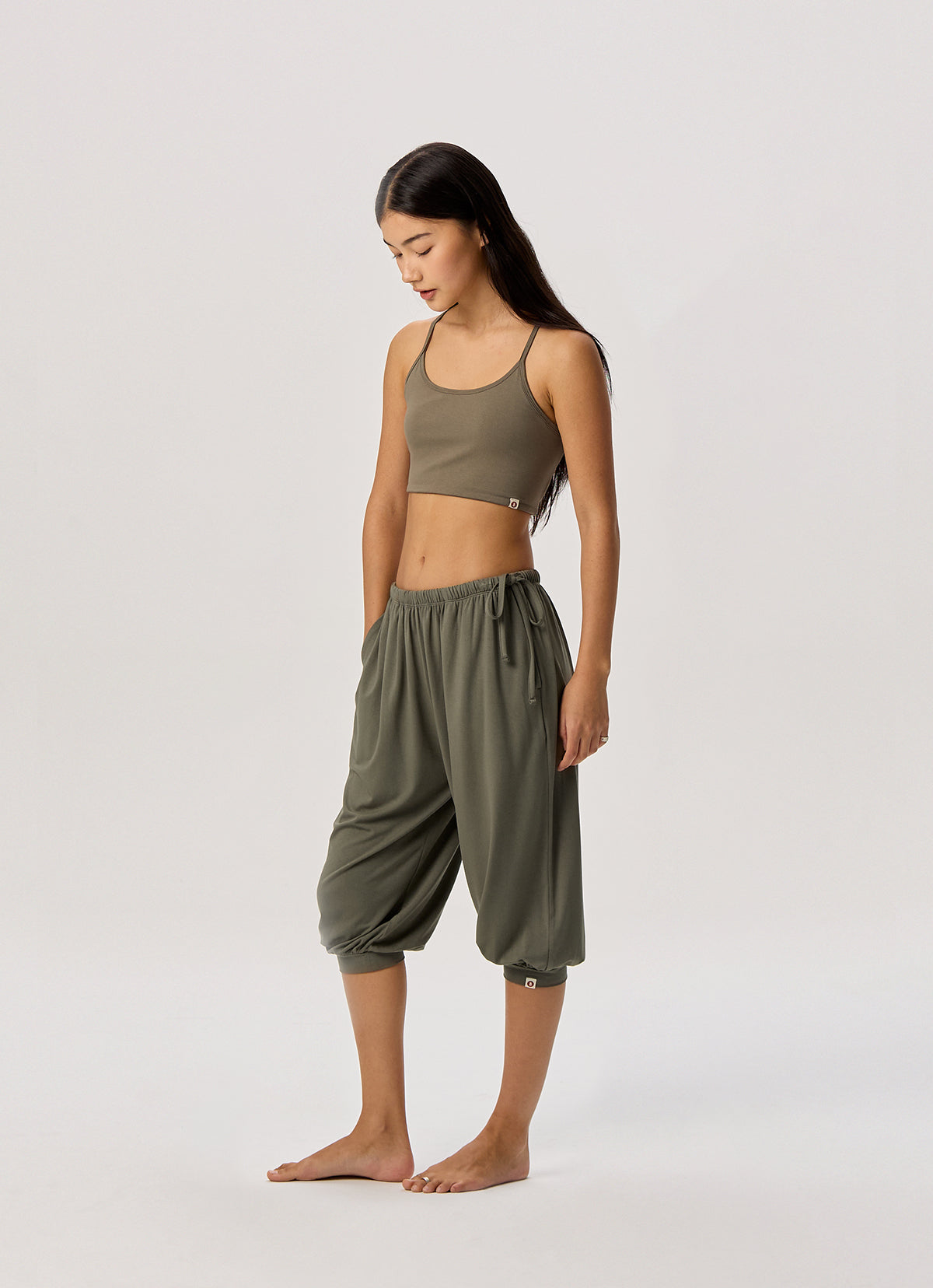 Shirring half pants_Bungee Cord