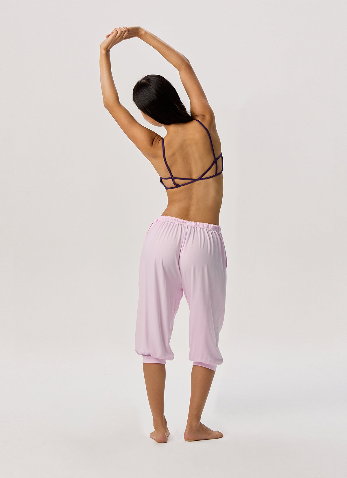 Shirring half pants_Cradle Pink