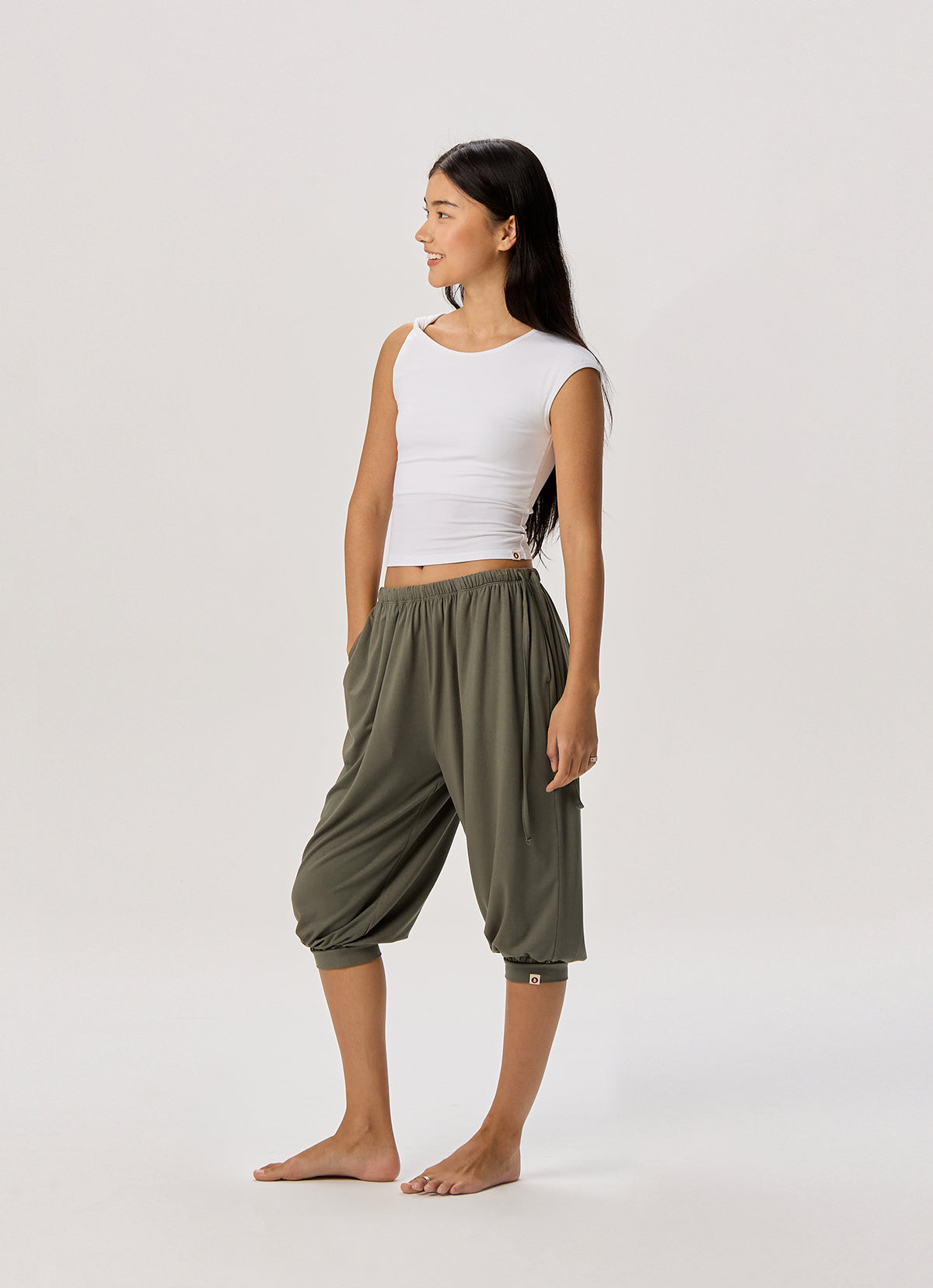 Unbalance twist short sleeve_White
