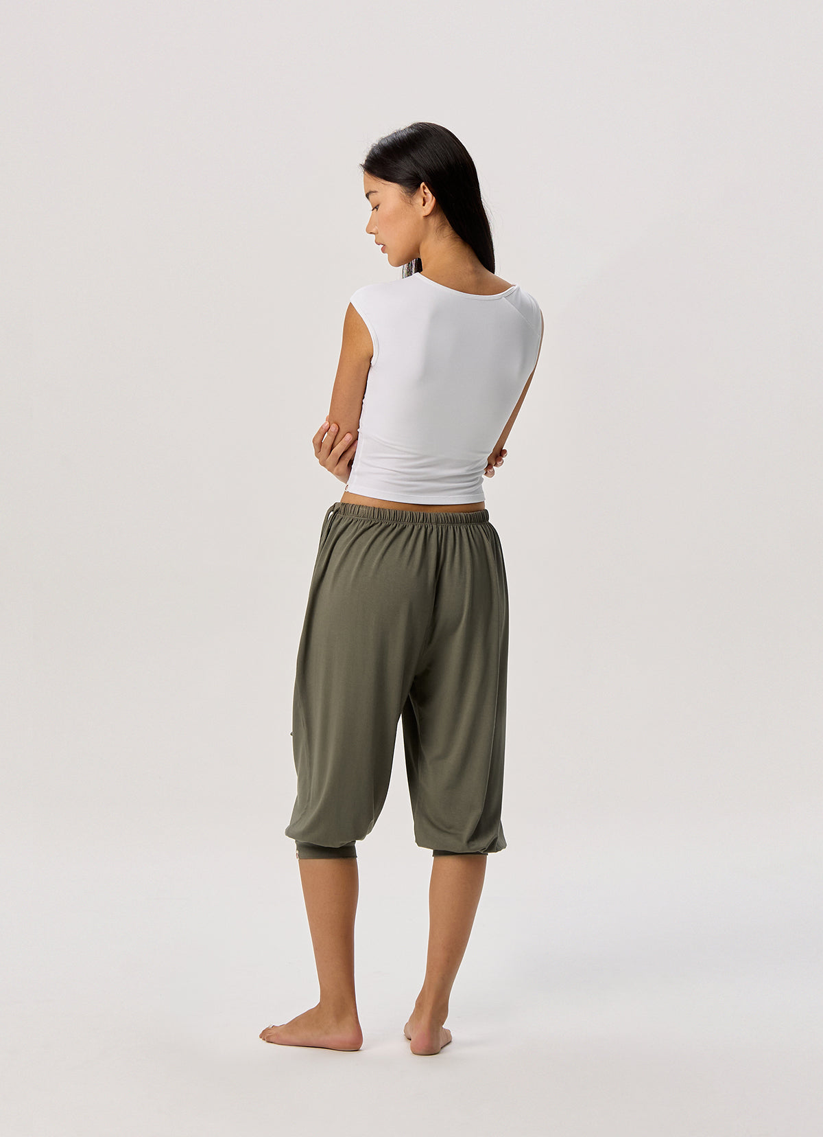 Unbalance twist short sleeve_White