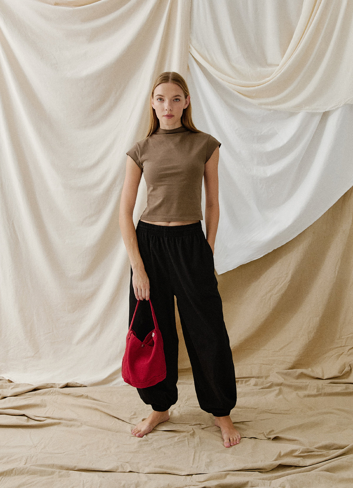 High neck cap sleeve_Chocolate Chip
