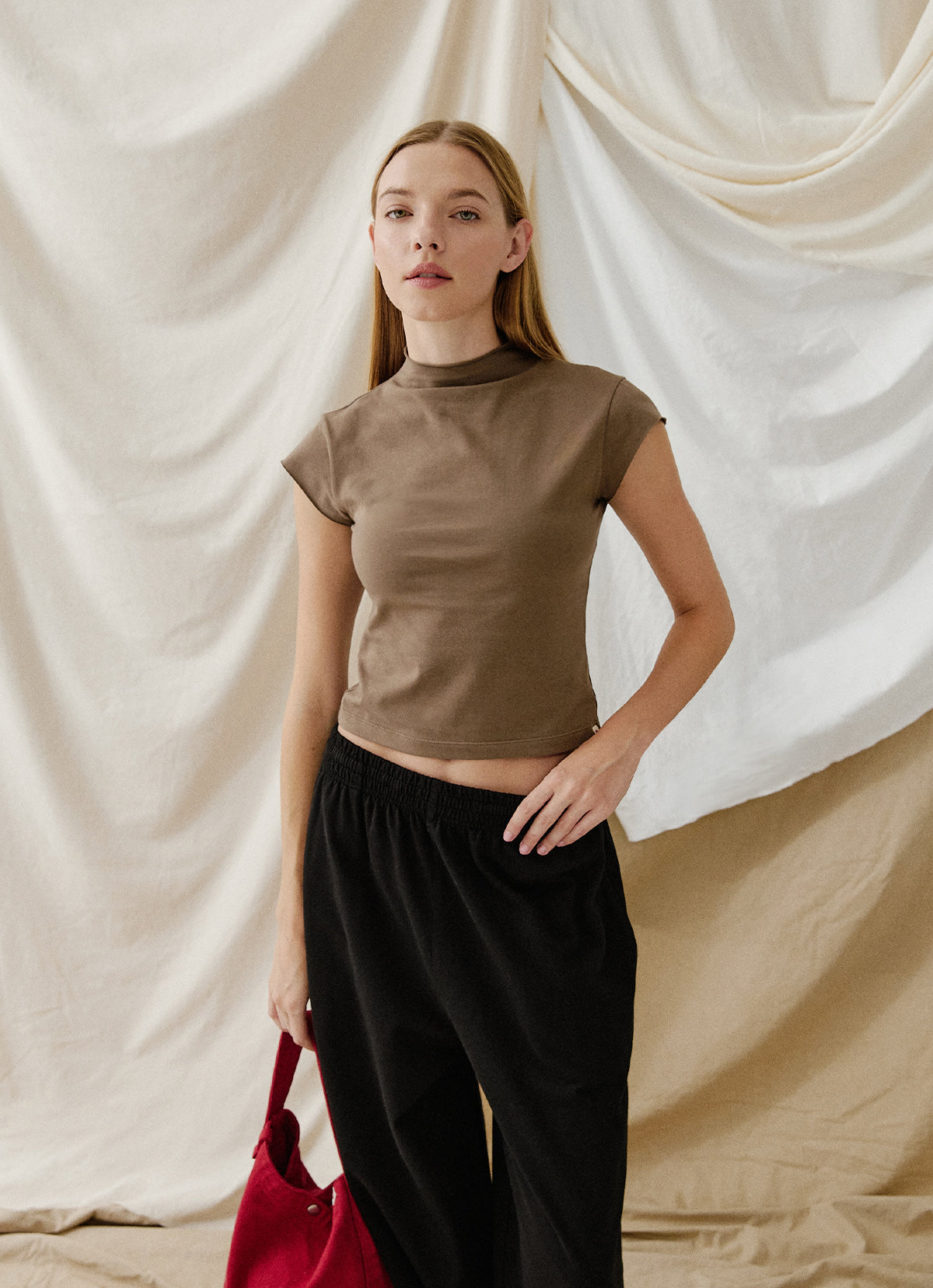High neck cap sleeve_Chocolate Chip