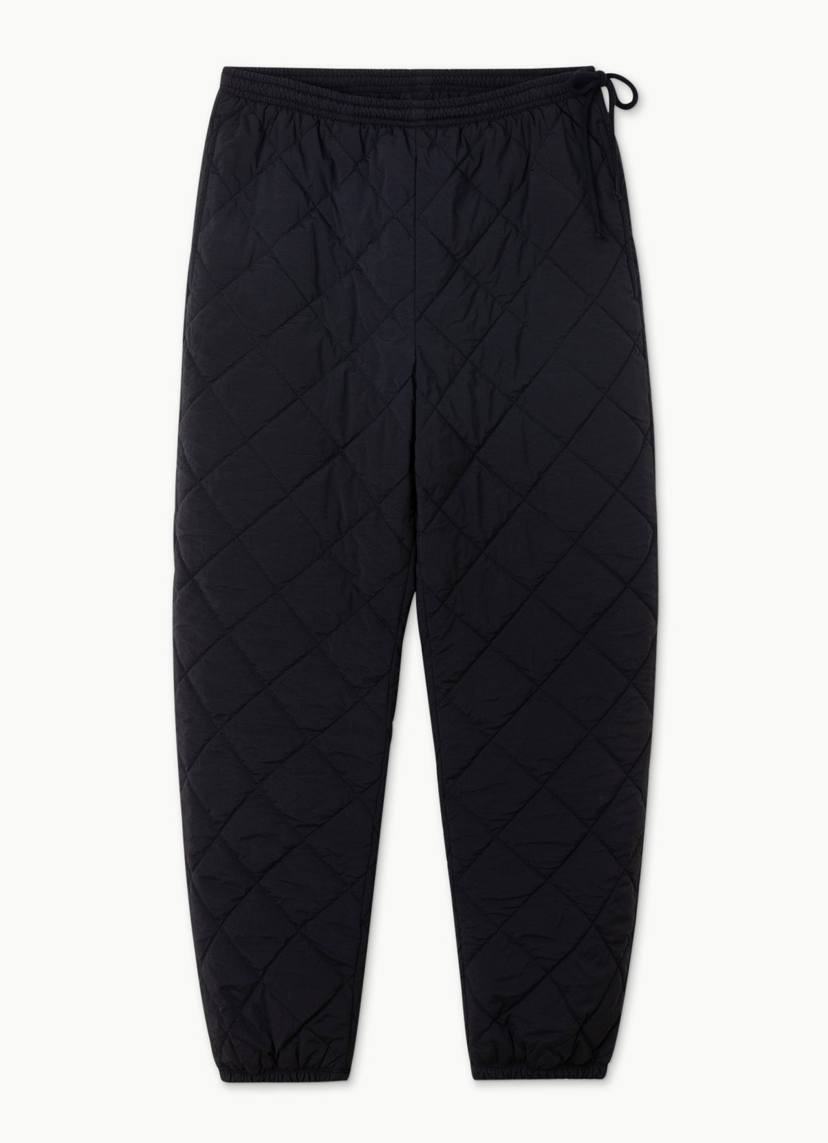 Quilted bulky pants_Black