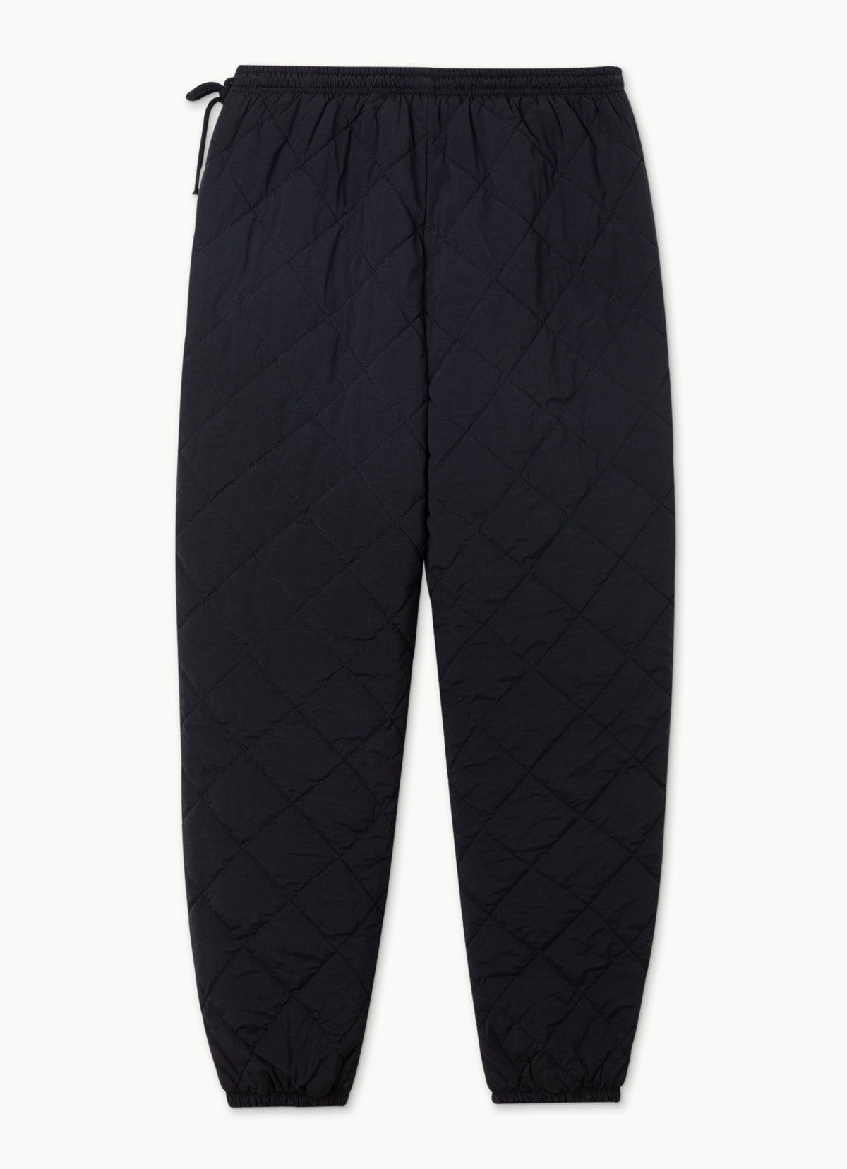 Quilted bulky pants_Black