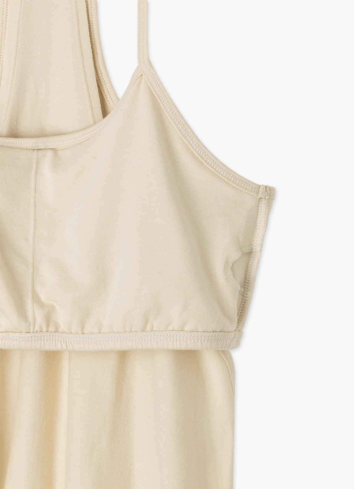 Layered halter tank top_Oyster White