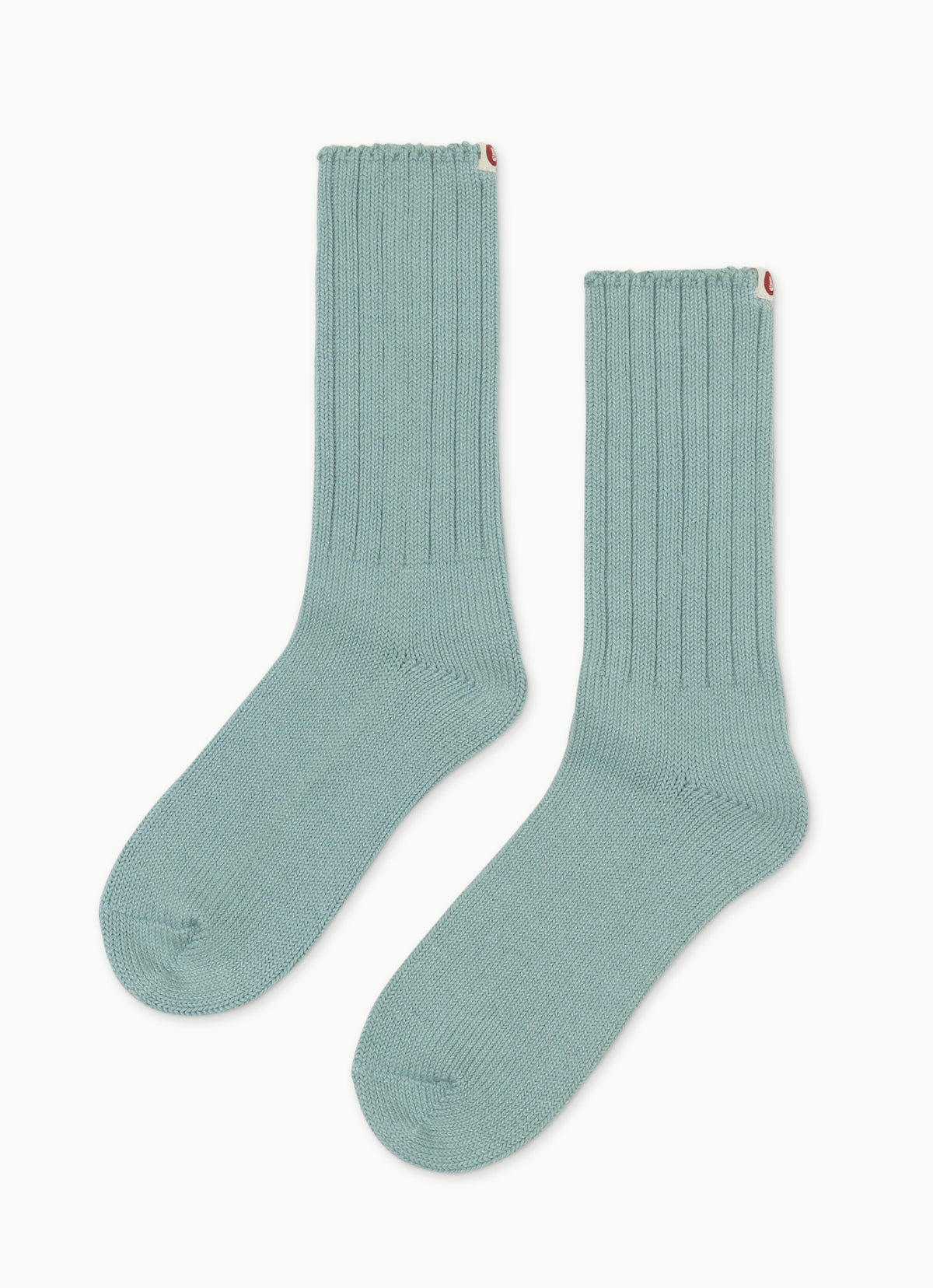 Bulky Rib ankle socks_dyed_Pastel Turquoise