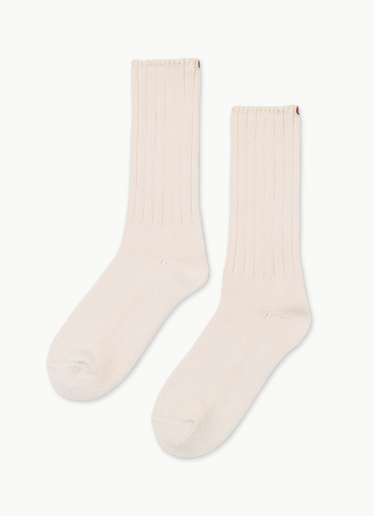 Bulky Rib ankle socks_dyed_Ivory