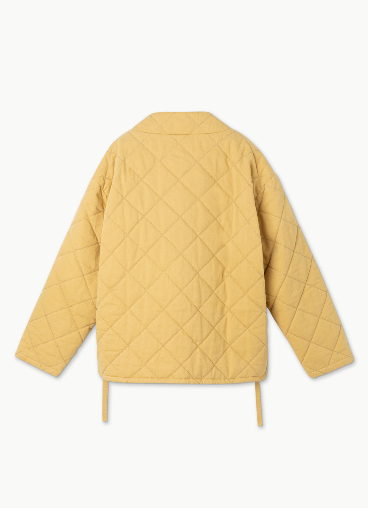 Quilted robe jacket_Oil Yellow