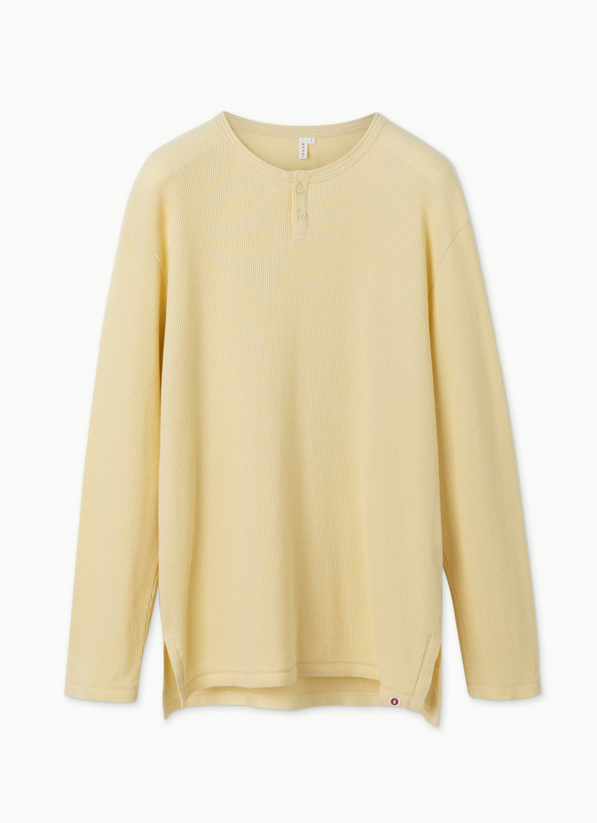 Waffle long sleeve t-shirts (For Men)_Dusty Yellow