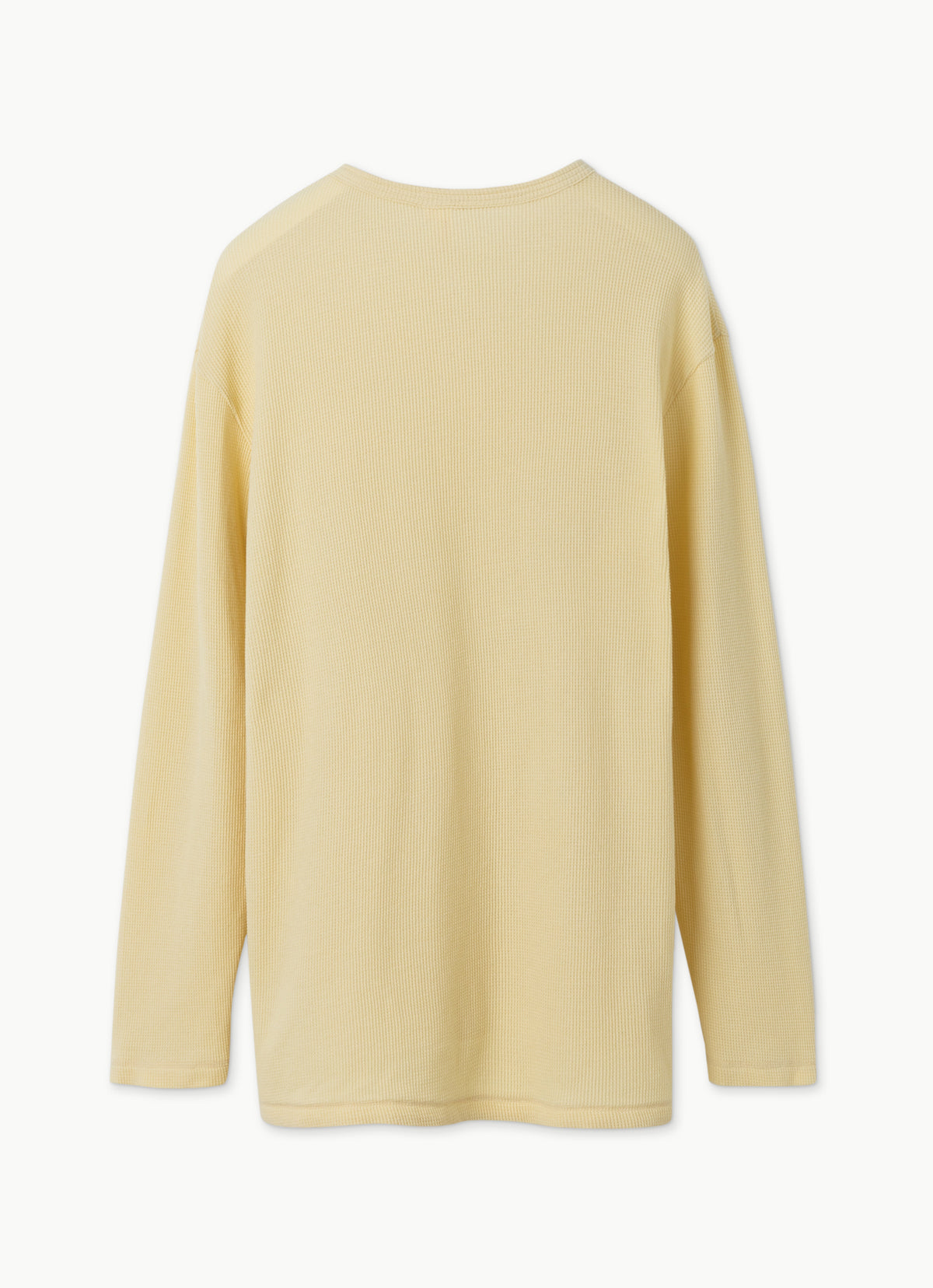 Waffle long sleeve t-shirts (For Men)_Dusty Yellow