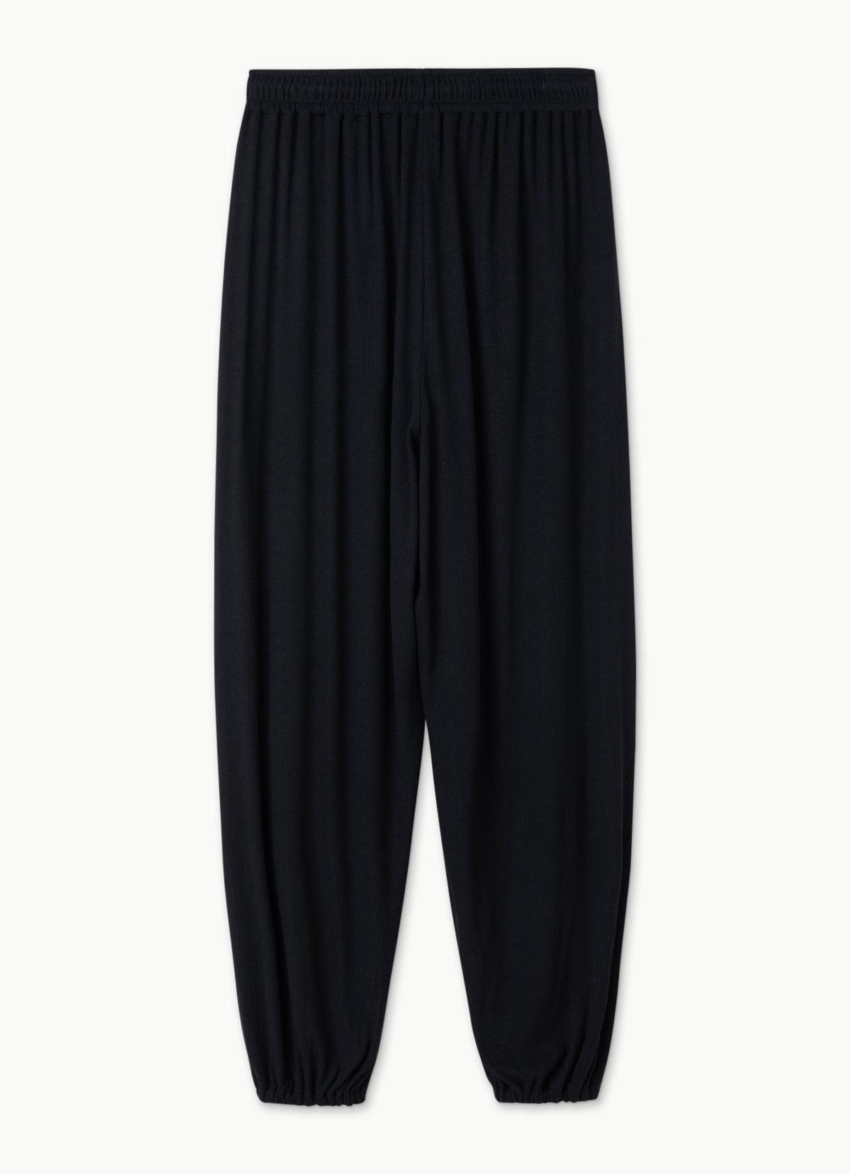 Rib jogger pants #1_Black