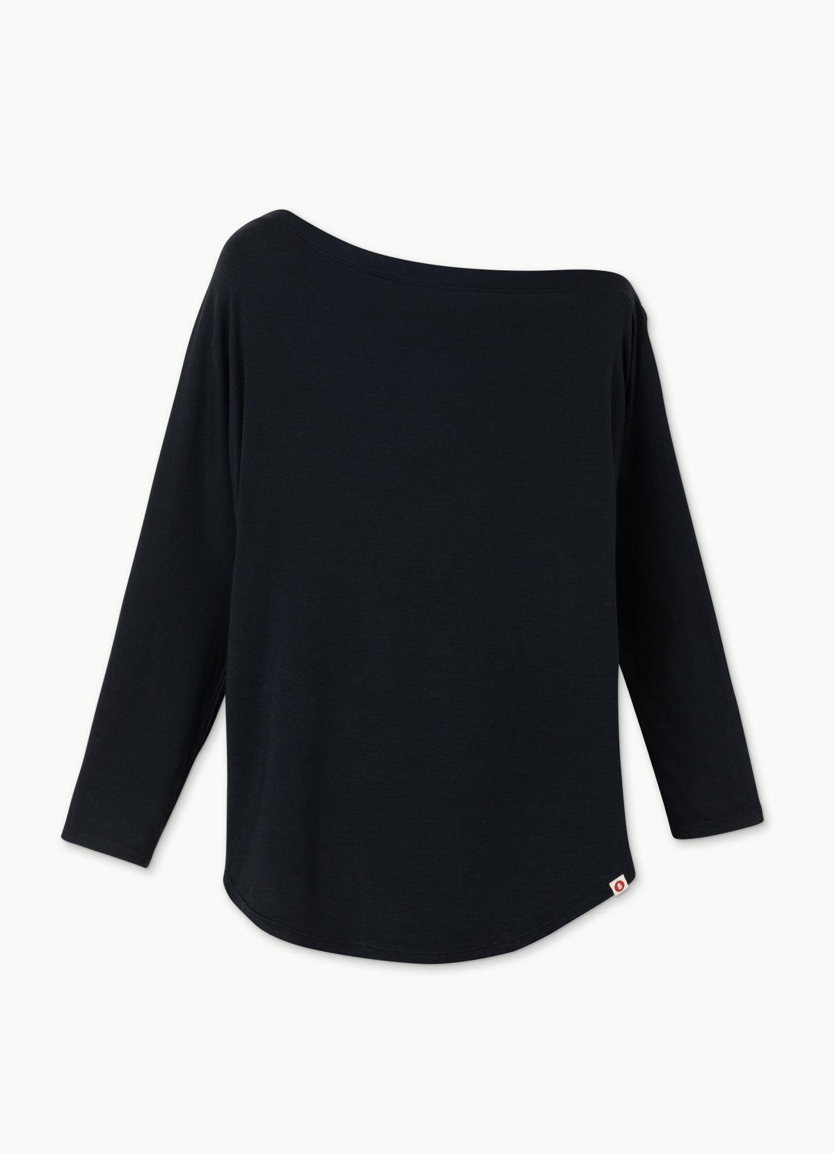 Unbalance shoulder long sleeve_Black