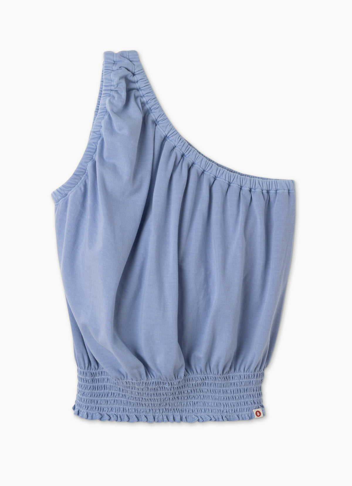 One shoulder shirring top_Blue Heron