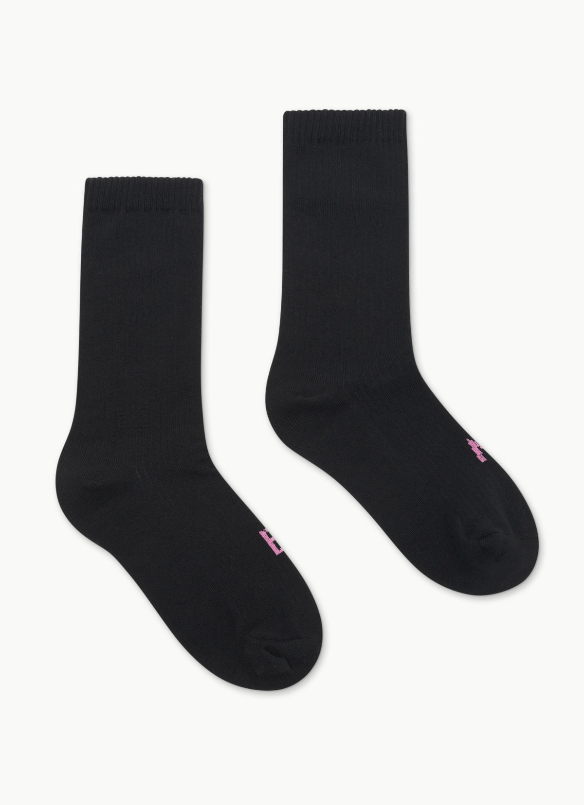 Rib ankle socks_Black