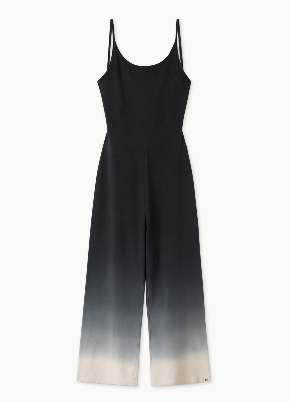 Cut-out bootcut jumpsuit_Charcoal Multi