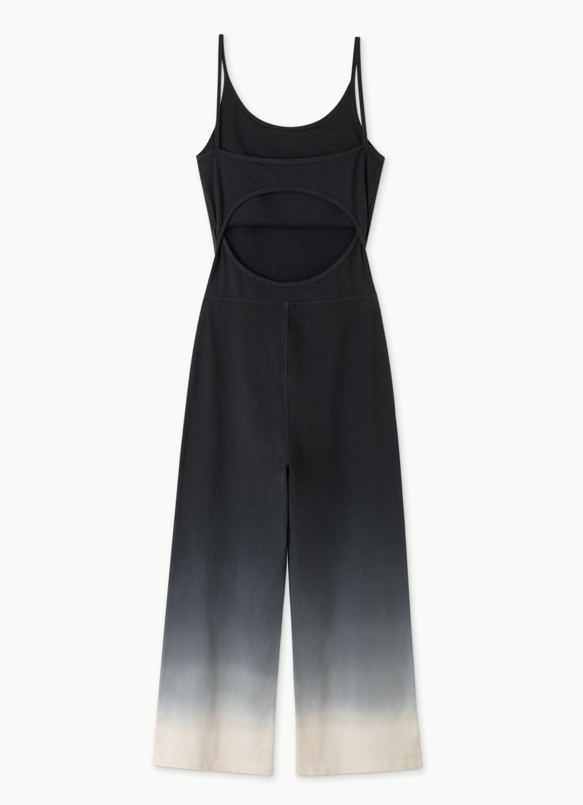 Cut-out bootcut jumpsuit_Charcoal Multi