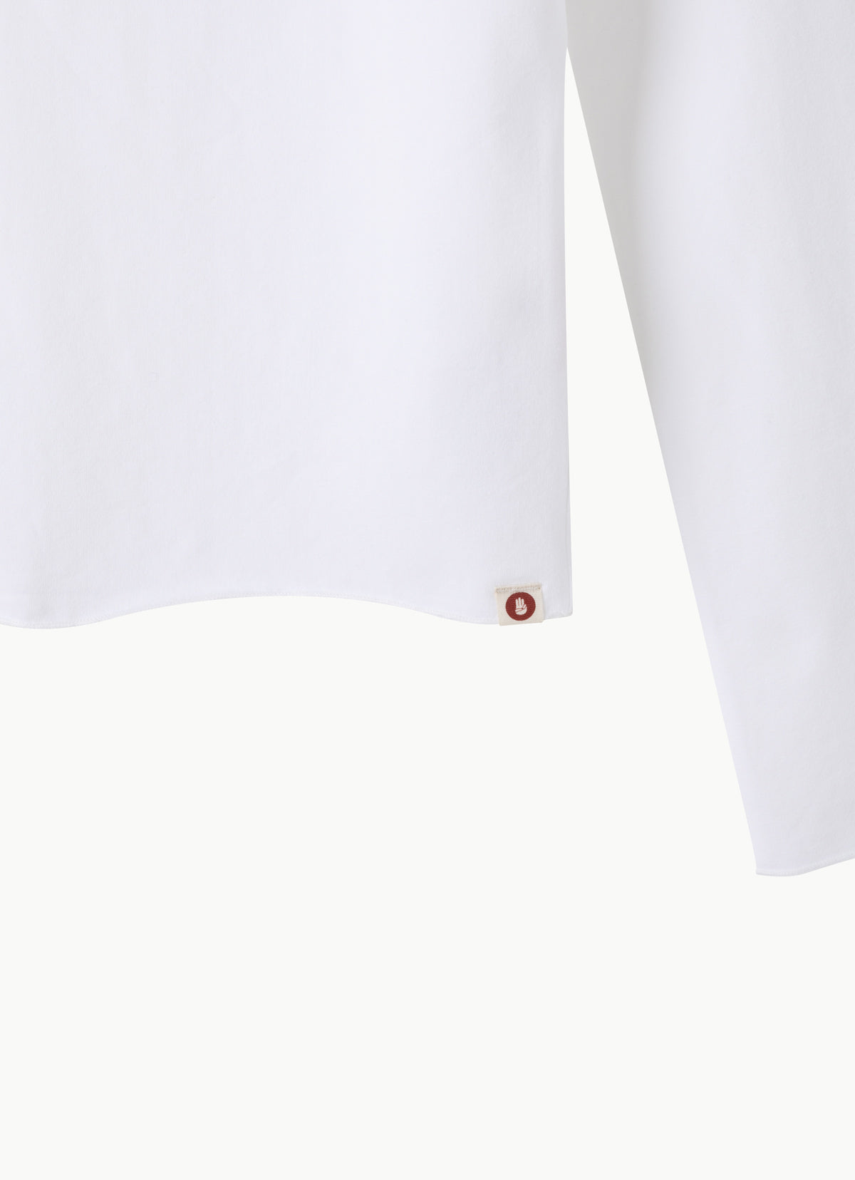 Boat neck long sleeve top_White