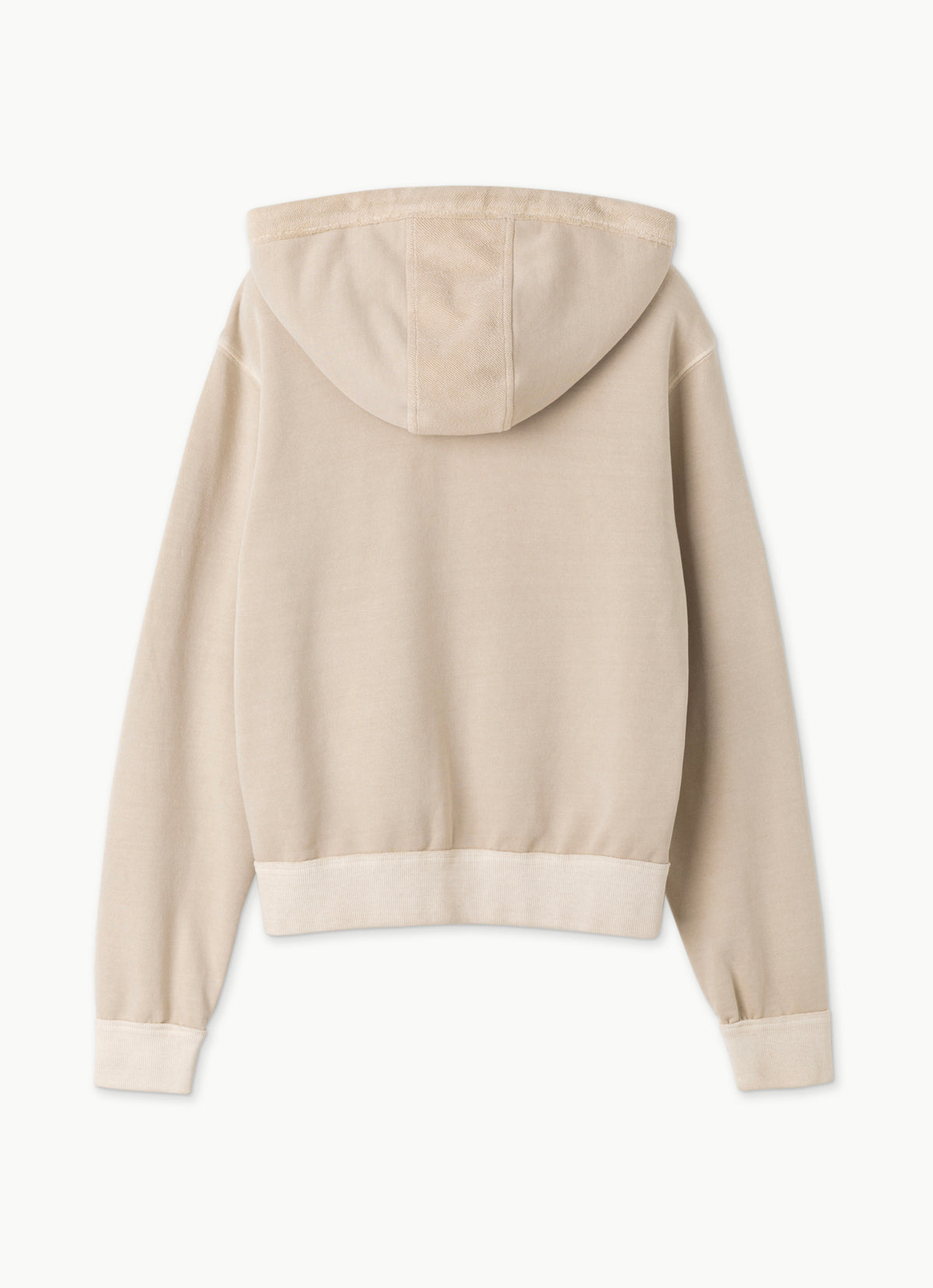 Fitted zip-up hoodie_Taupe