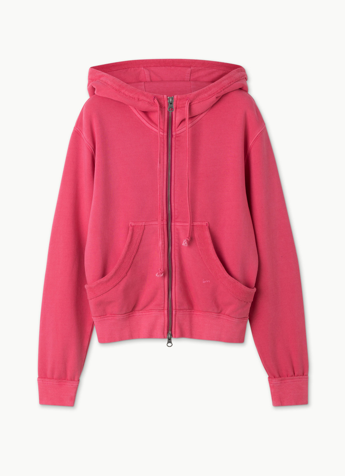 Fitted zip-up hoodie_Carmine