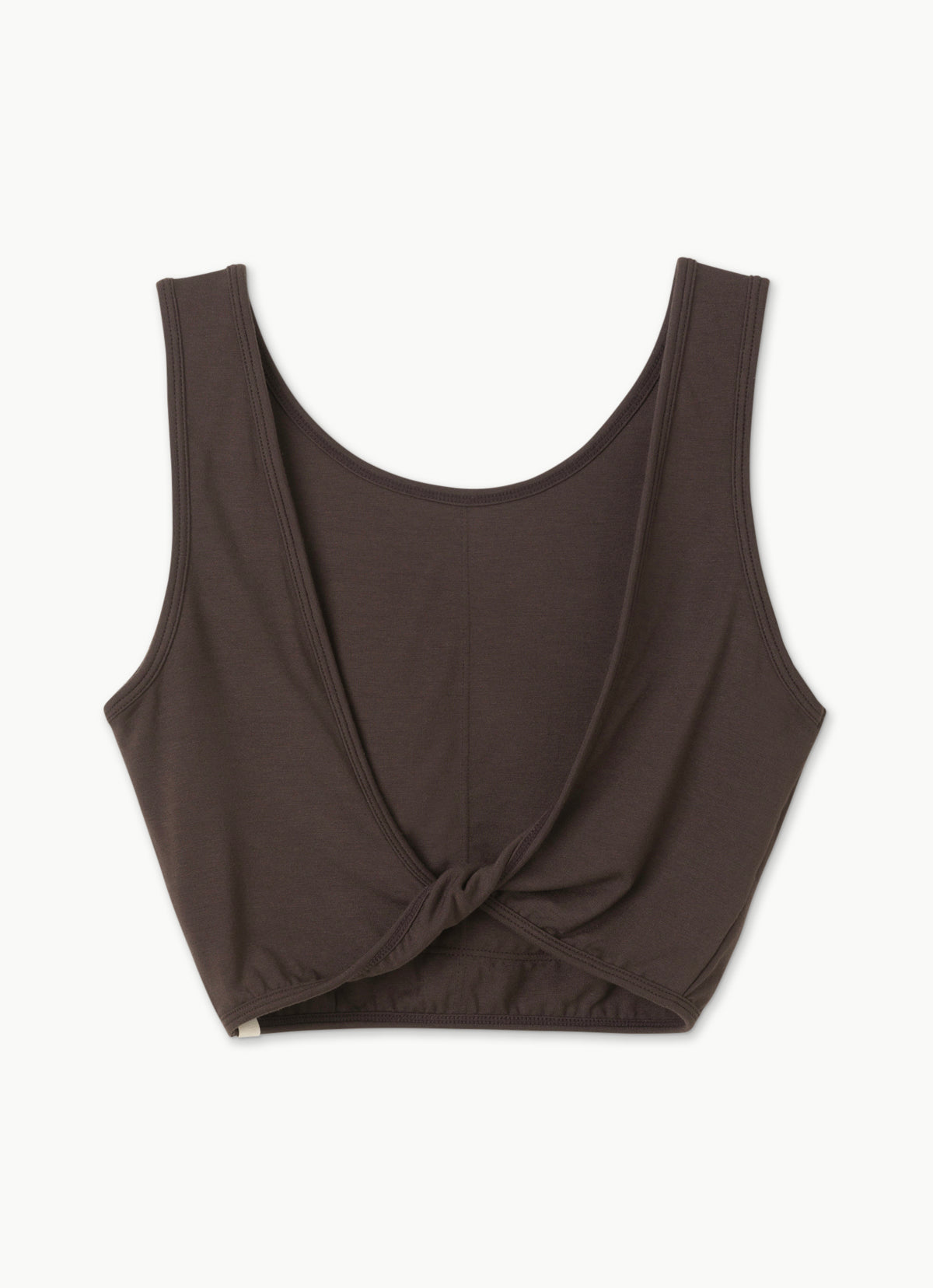 Turn crop top_Dark Brown