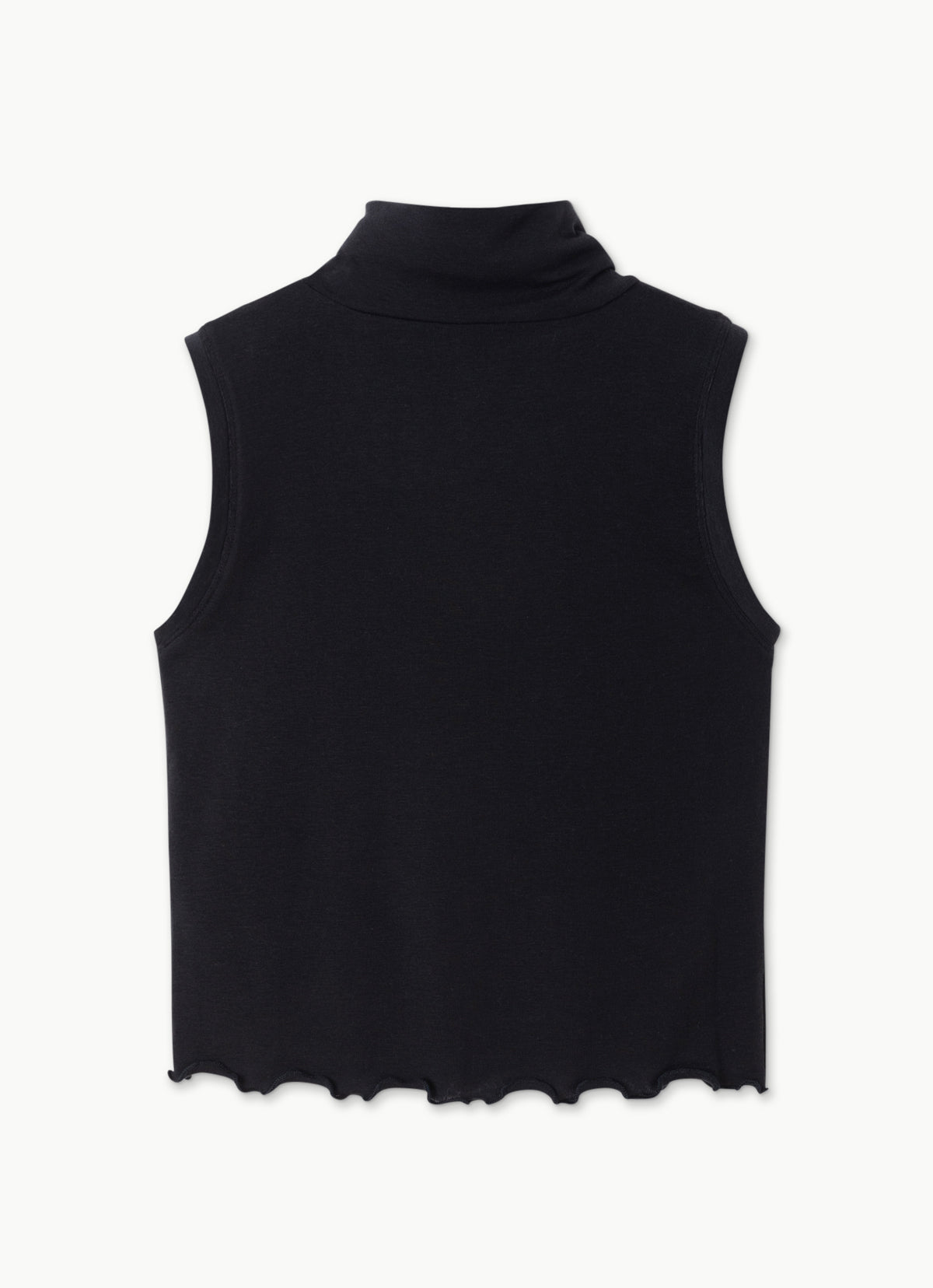 Soft turtleneck sleeveless_Black