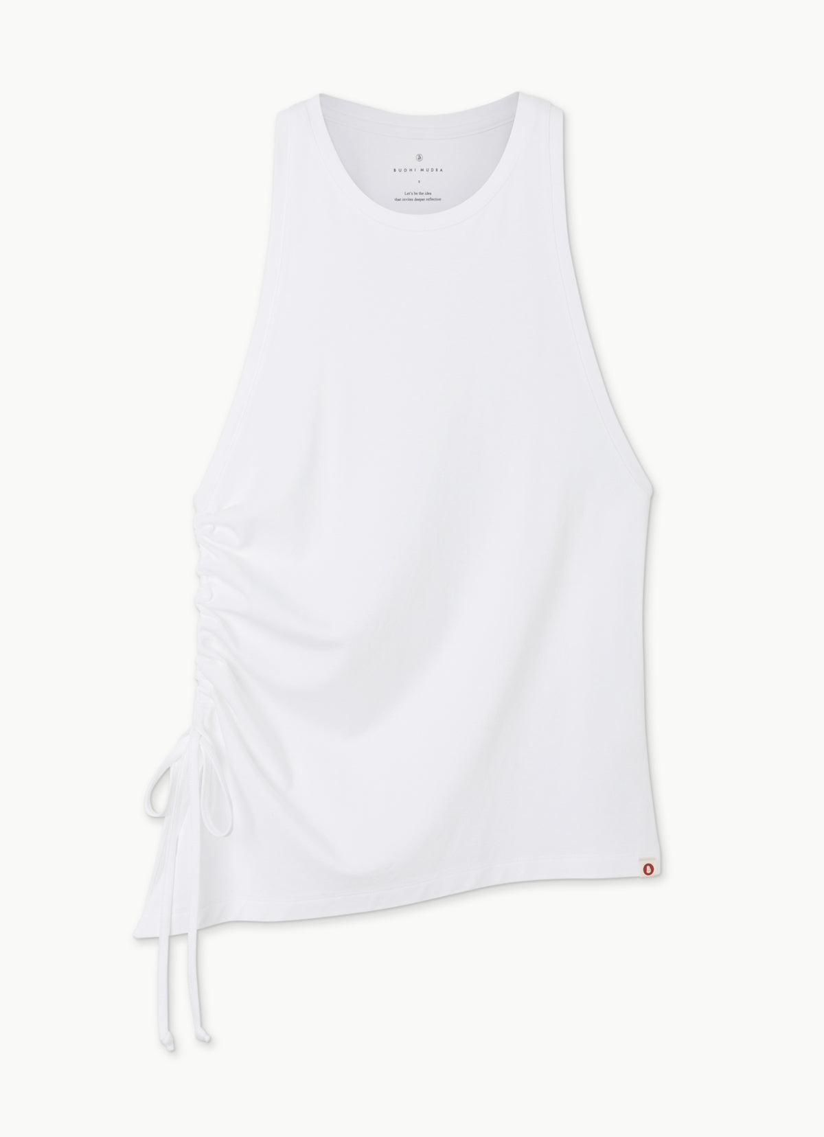 Side shirring sleeveless_White