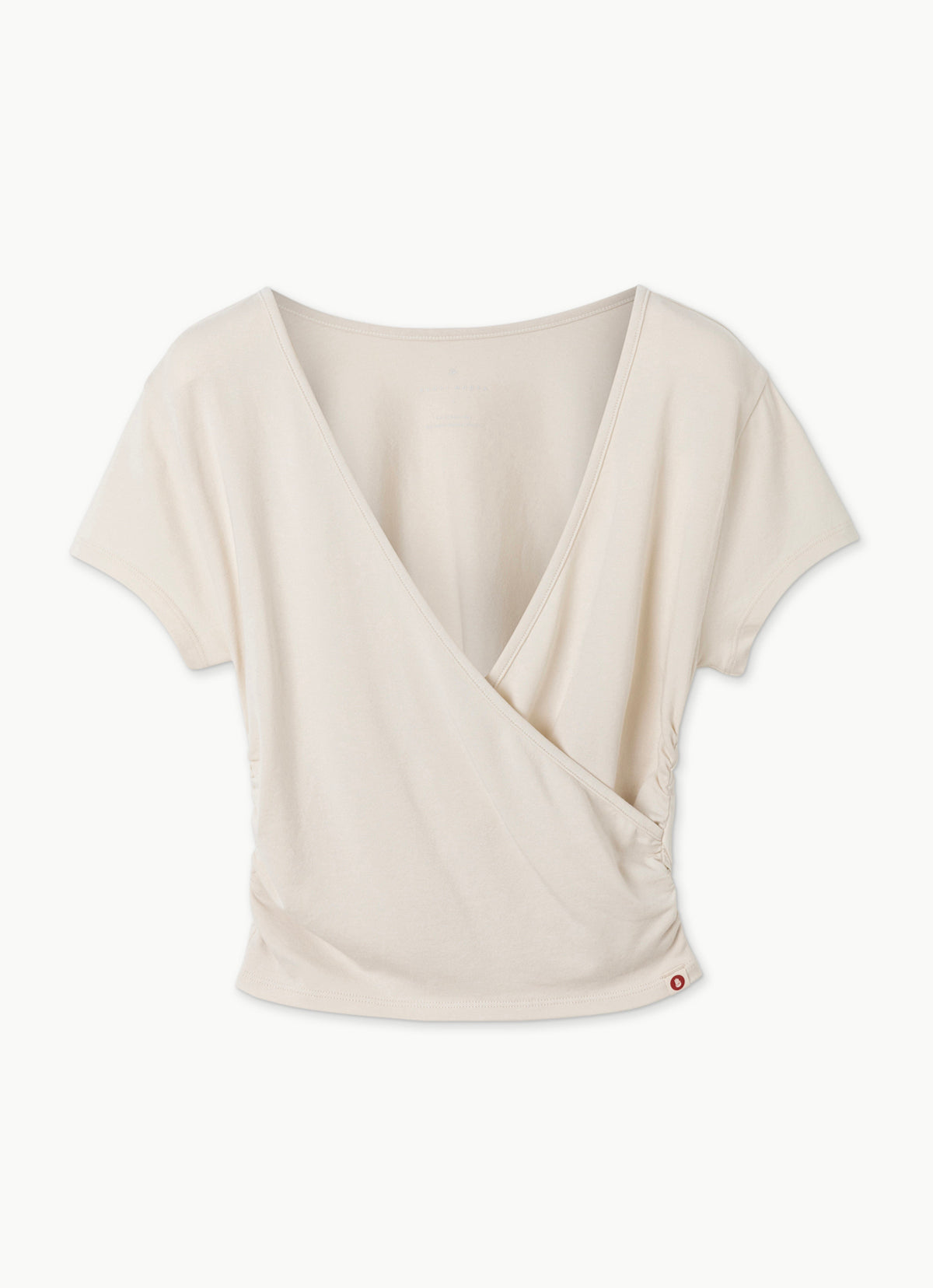 Wrap shirring short sleeve_Whitecap Gray