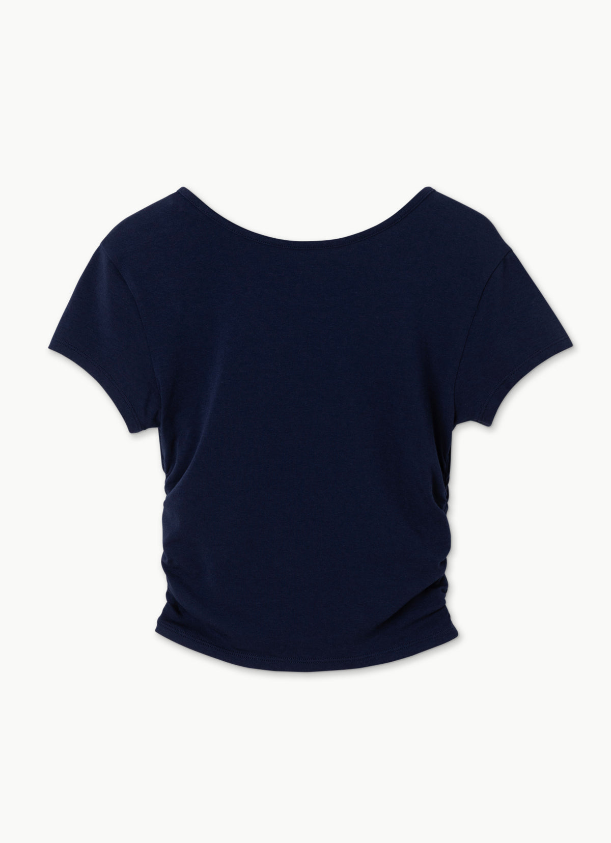 Wrap shirring short sleeve_Maritime Blue