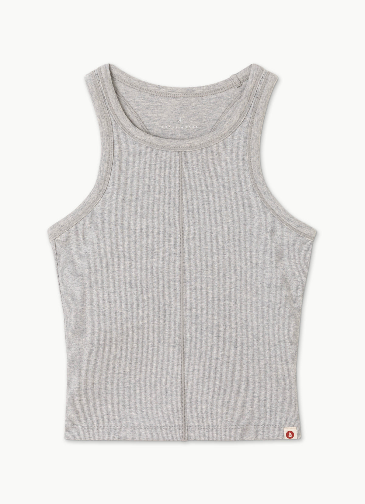 Racer rib tank top_Melange Grey