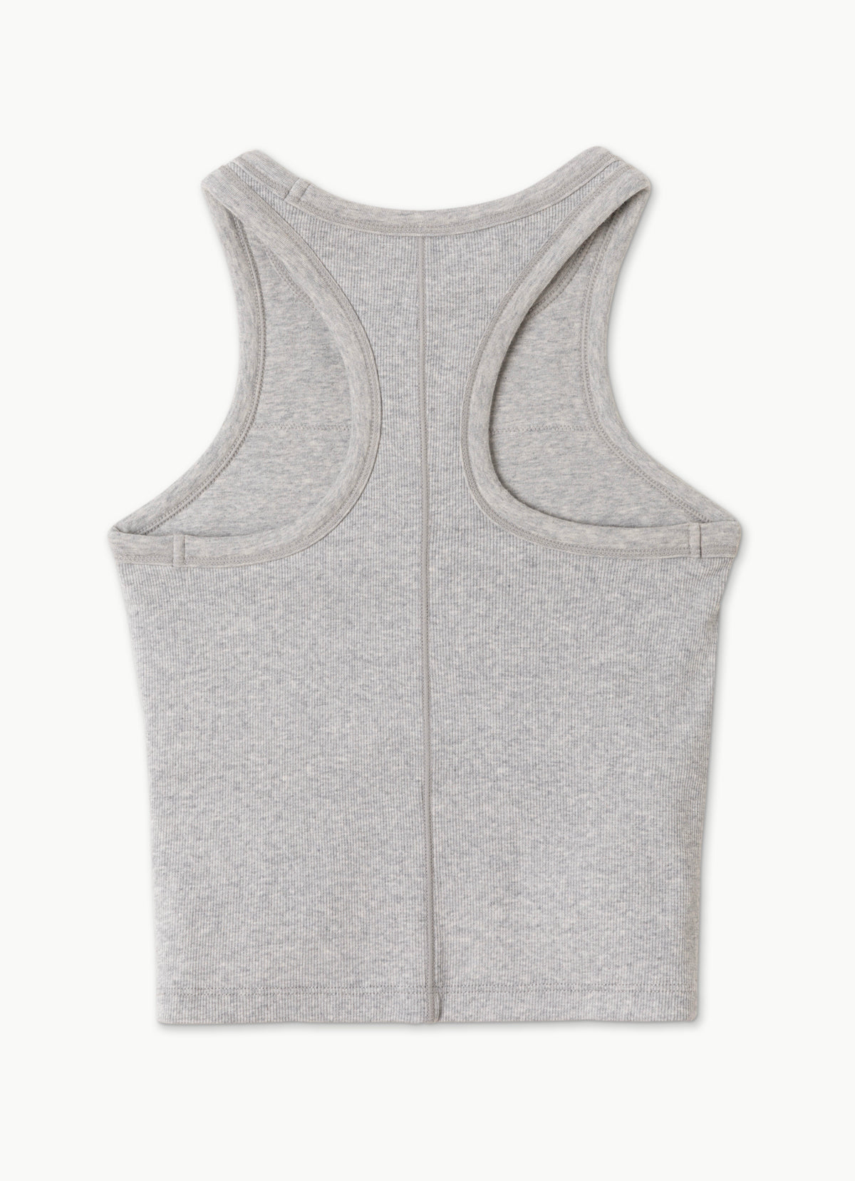Racer rib tank top_Melange Grey