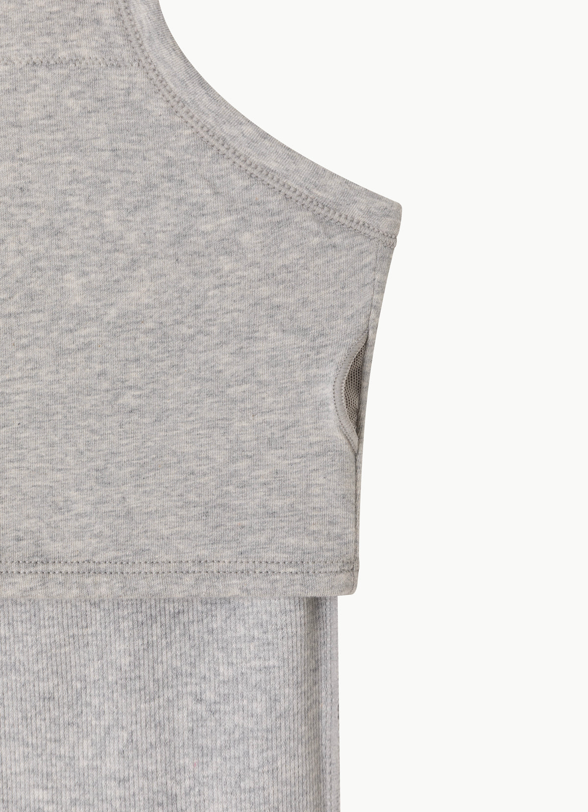 Racer rib tank top_Melange Grey