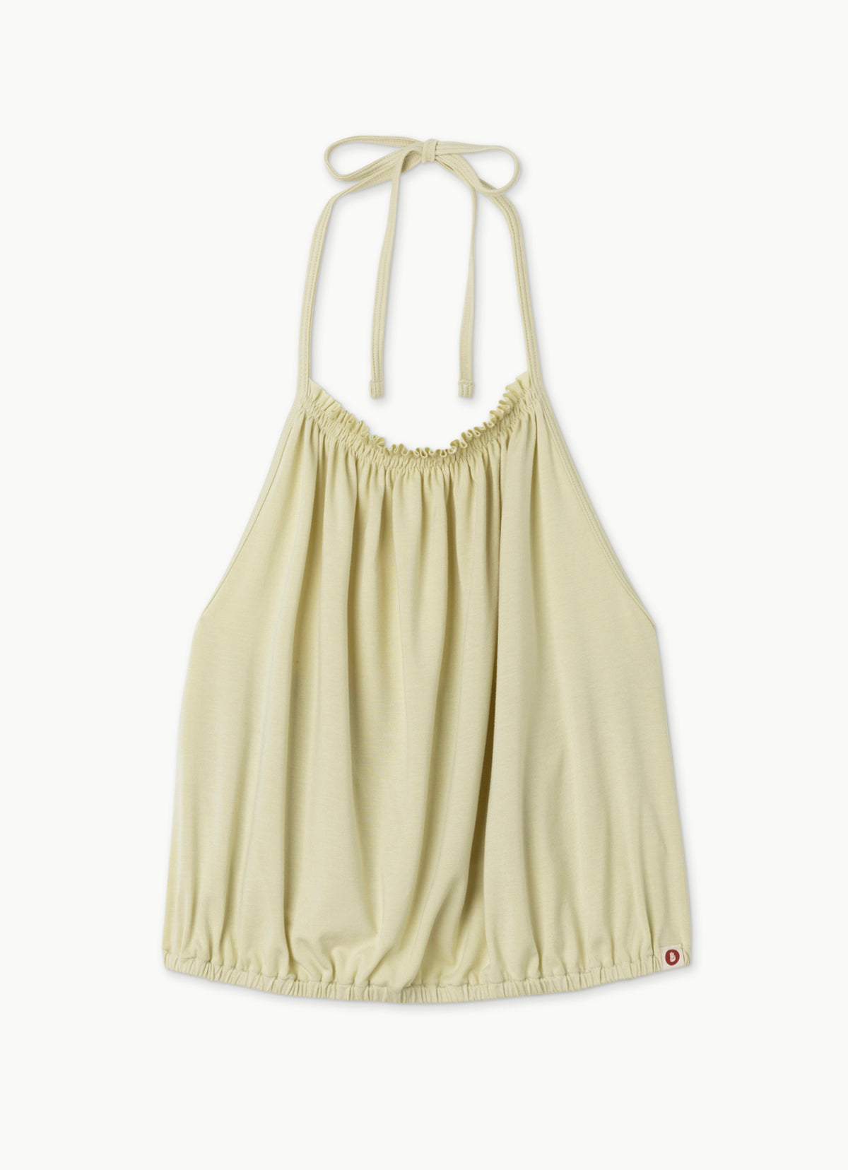 Ripple halter top_Yellow Beige