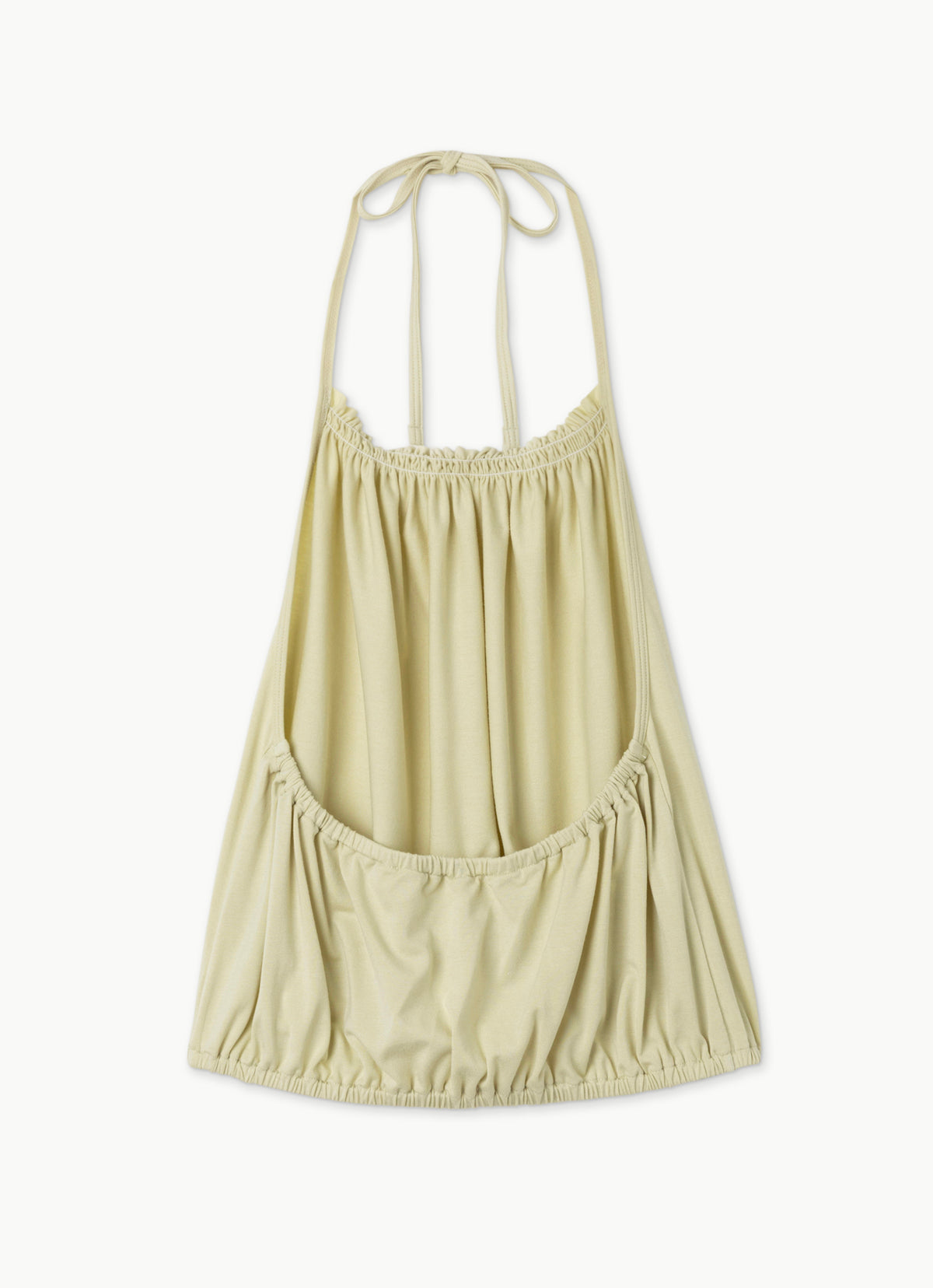 Ripple halter top_Yellow Beige