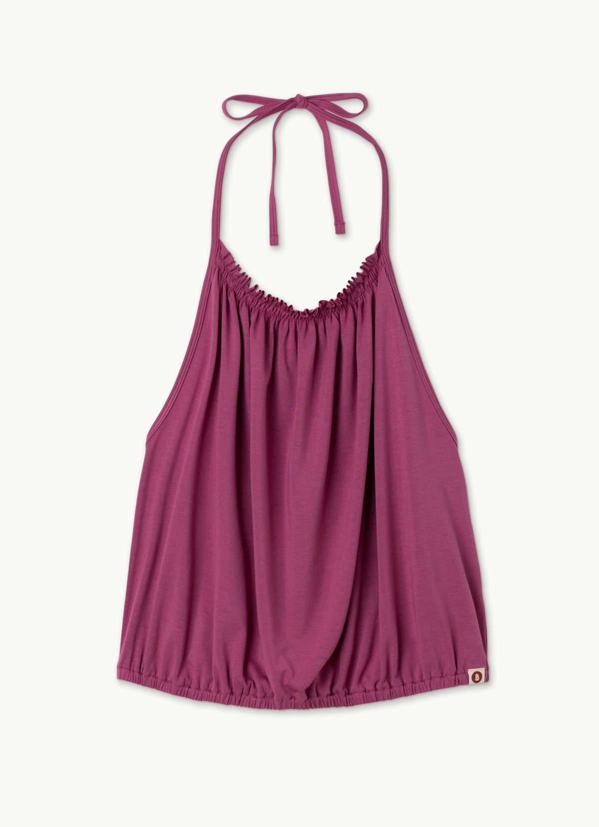 Ripple halter top_Red Violet