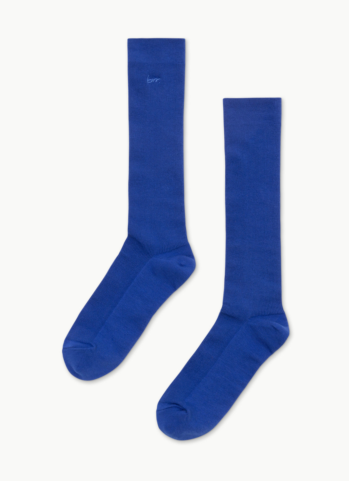 Rib high socks_Blue