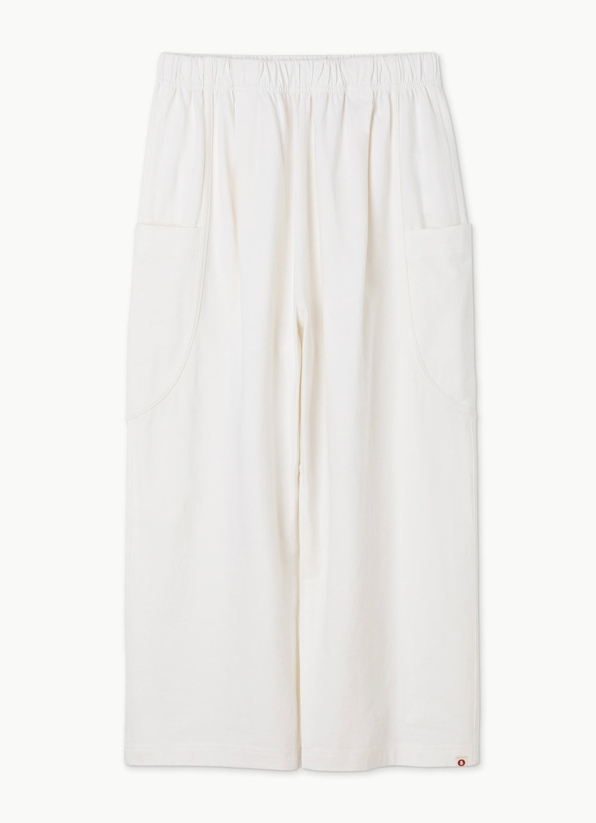 Out pocket crop pants (Unisex)_White Alyssum