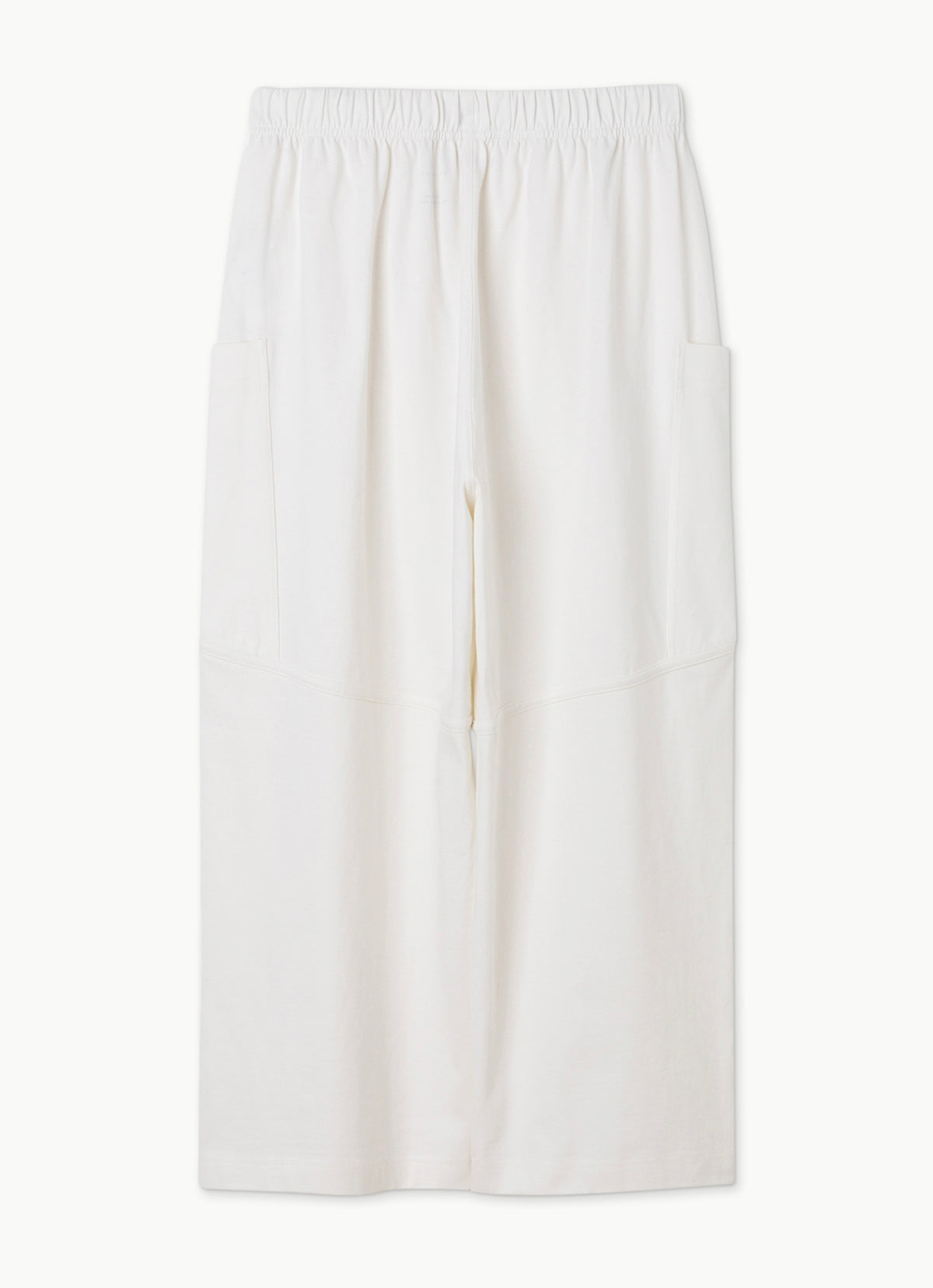 Out pocket crop pants (Unisex)_White Alyssum