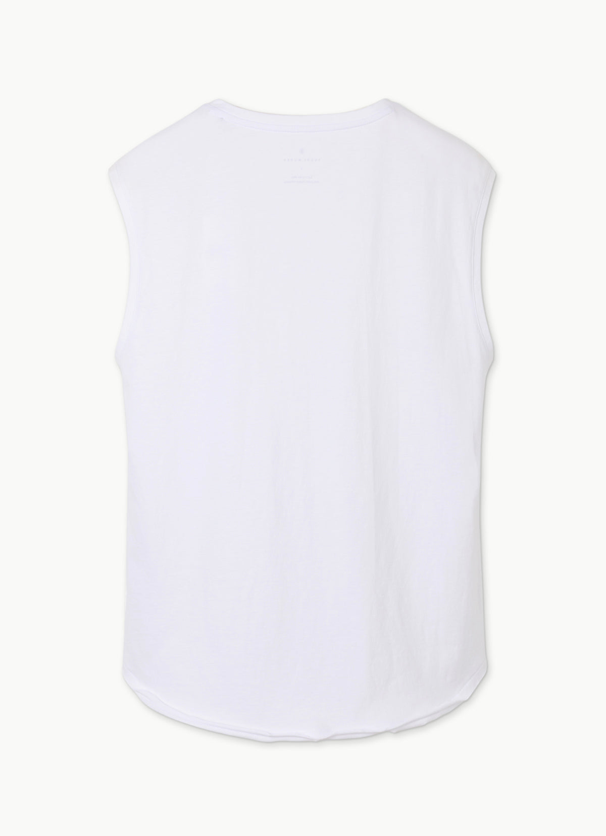 Simple round sleeveless (Unisex)_White