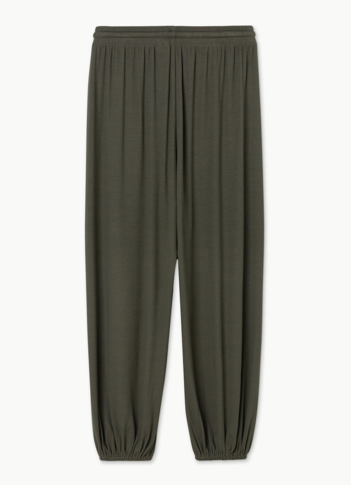 Rib jogger pants_Smokey Olive