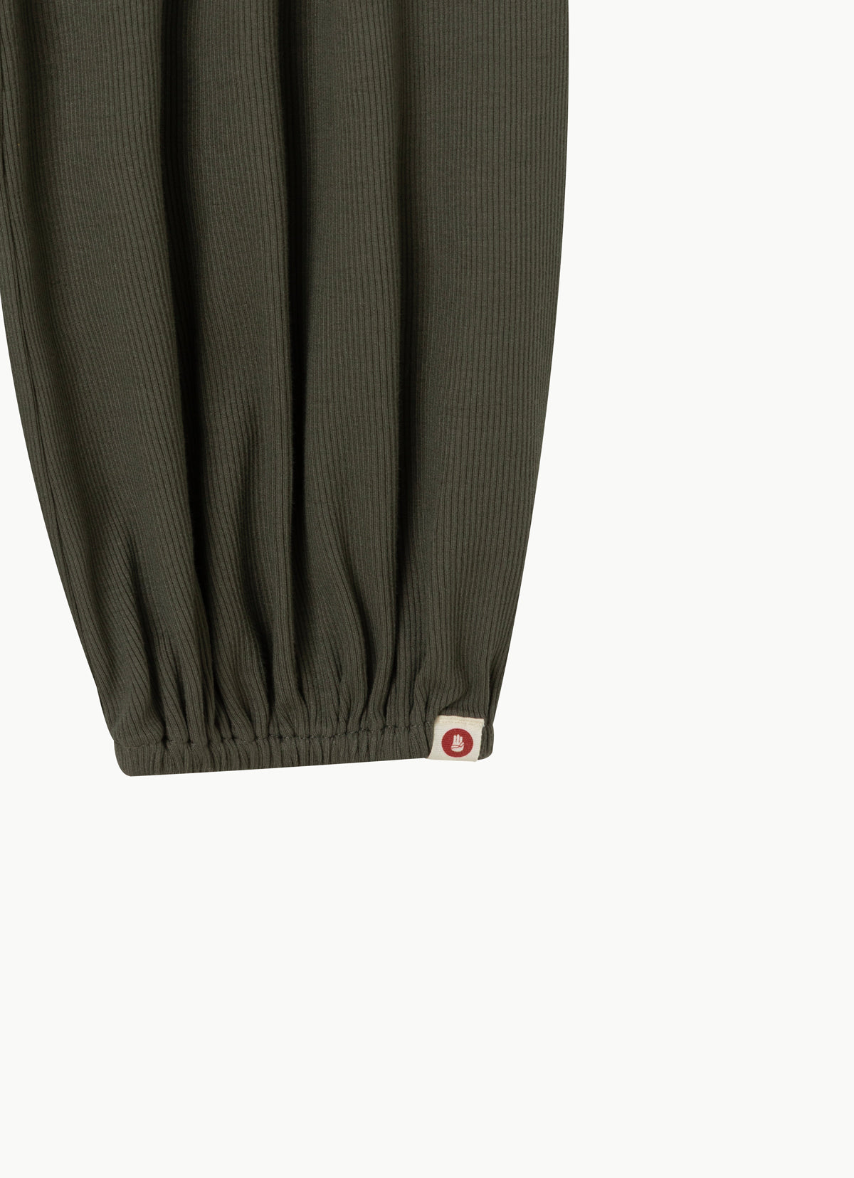 Rib jogger pants_Smokey Olive