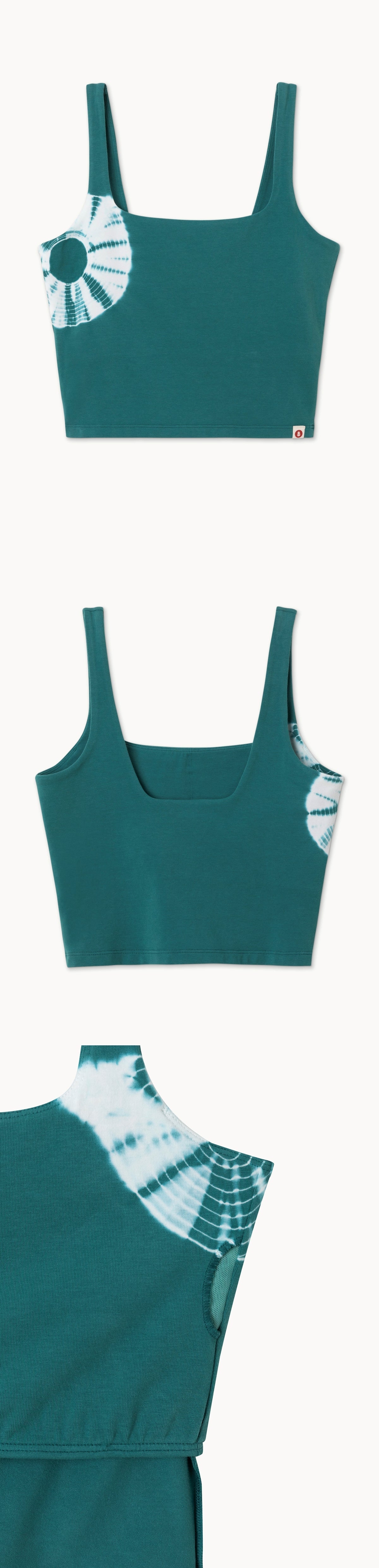 Deep square tank top_dyed_Porcelain Green