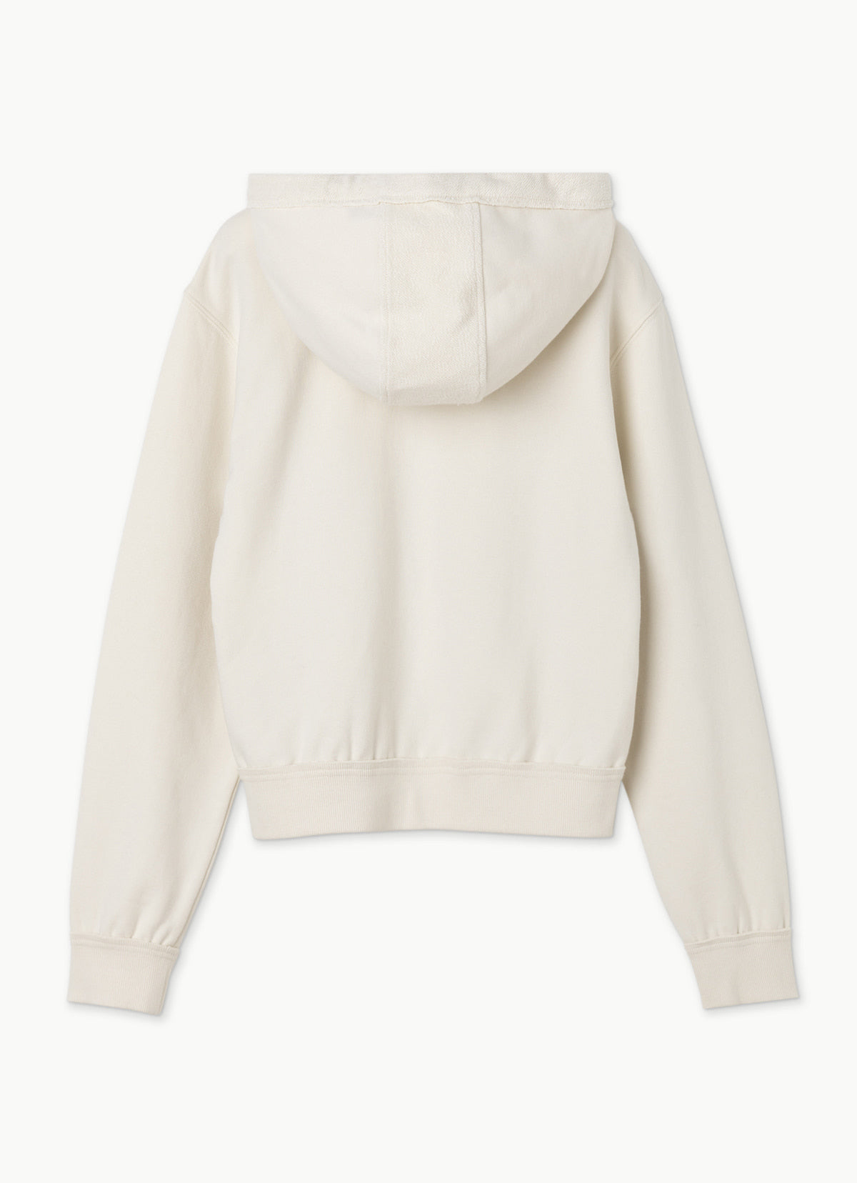 Fitted zip-up hoodie_solid_Turtledove