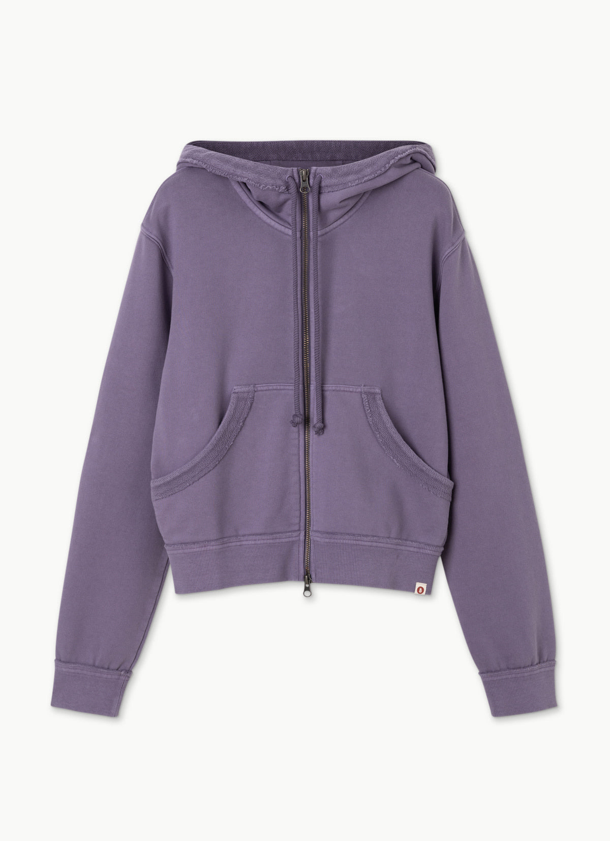 Fitted zip-up hoodie_dyed_Mulberry Purple