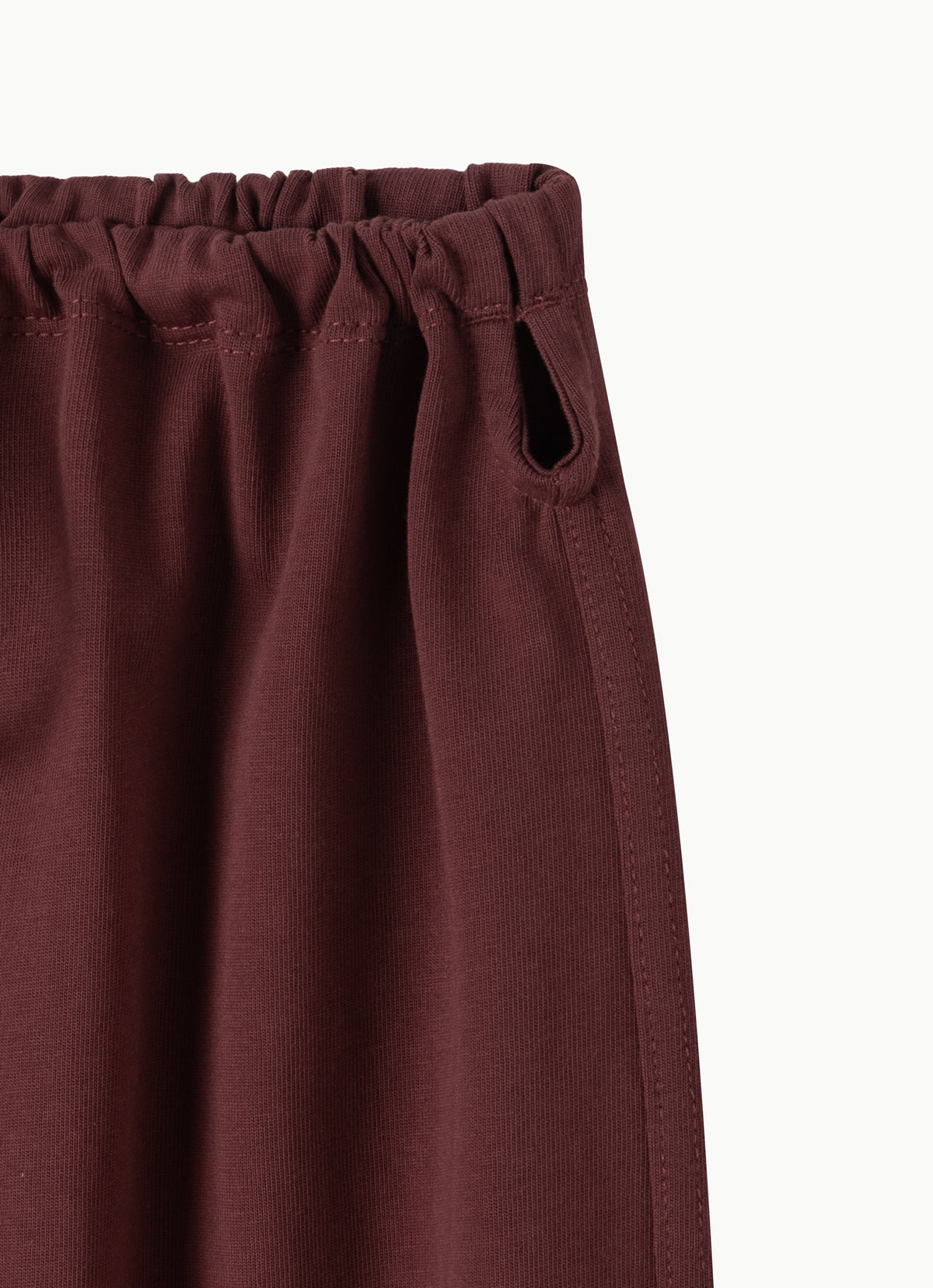 Tied straight pants_New Maroon