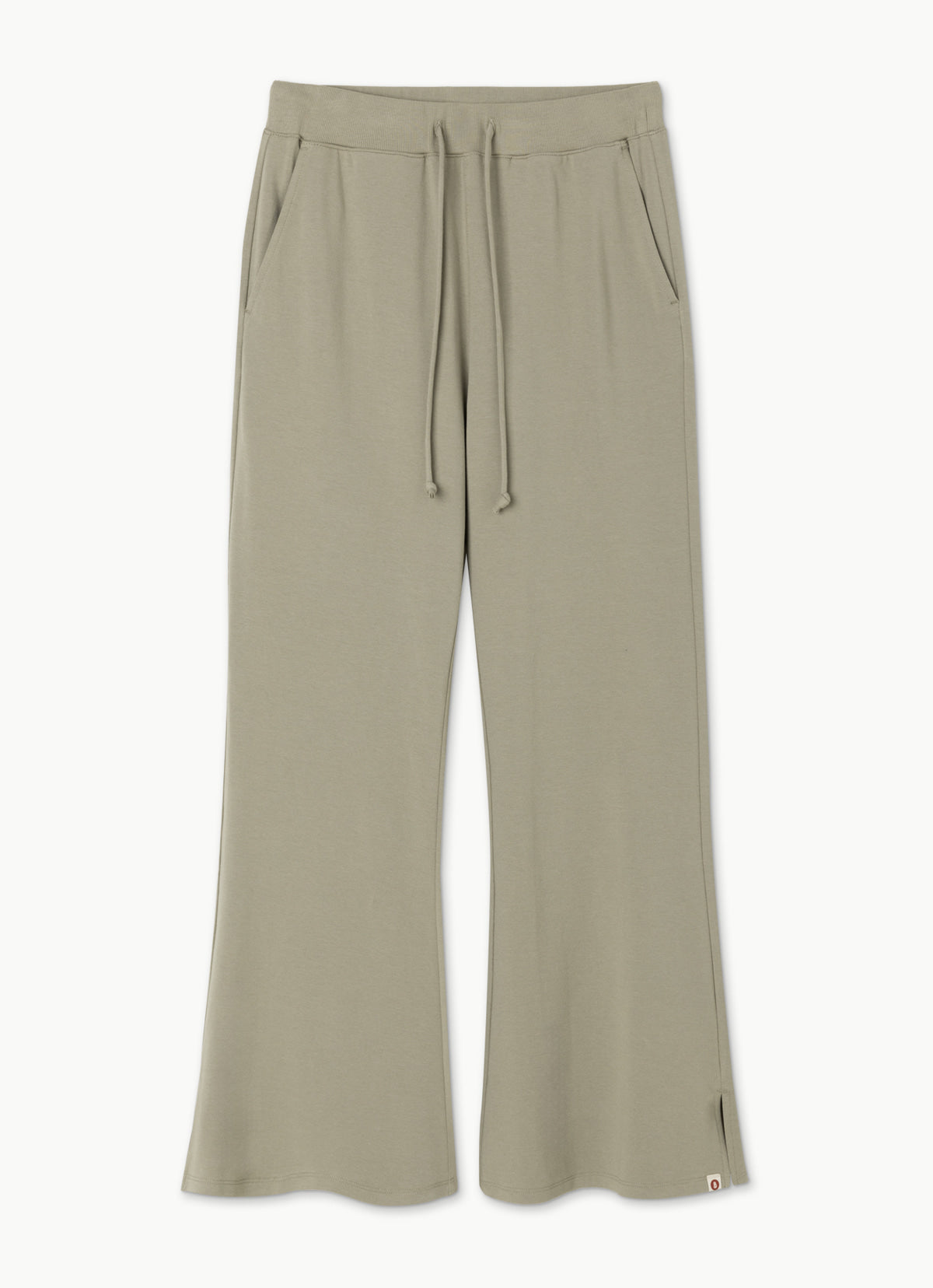 Side slit bootcut pants_Silver Sage