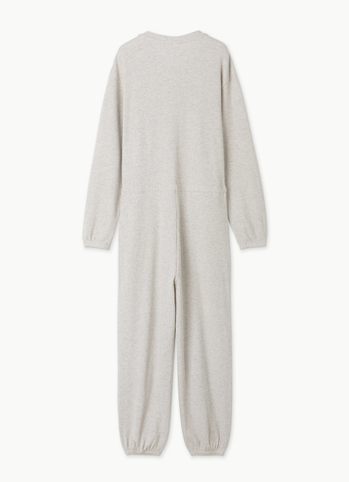 Henley neck overalls_Melange Grey