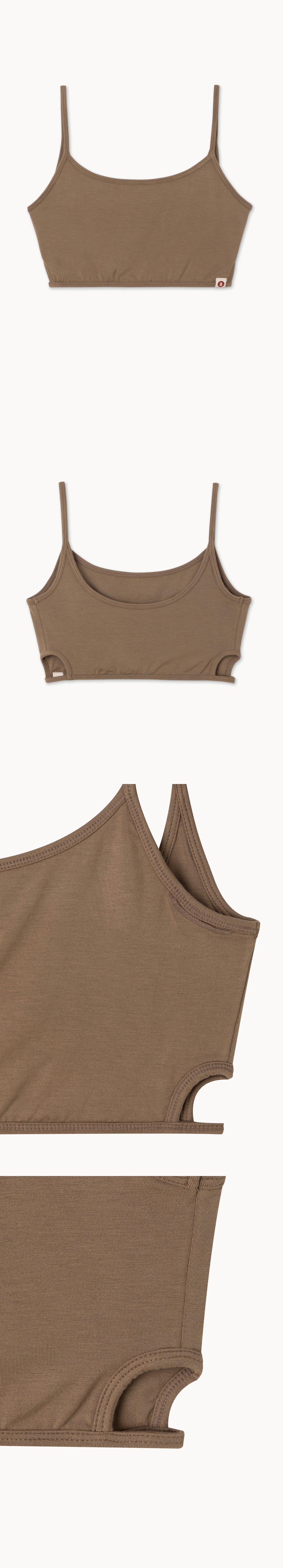 Side cut bra top_Coca Mocha