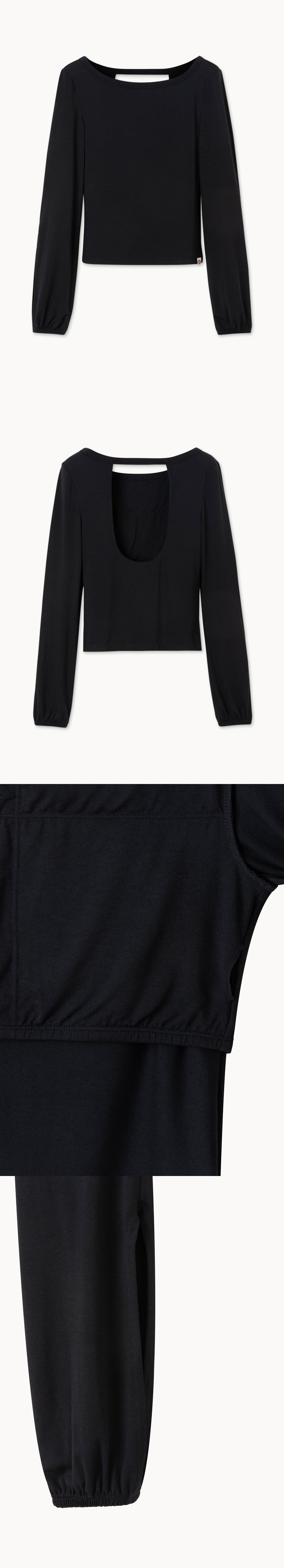 Puff long sleeve_Black