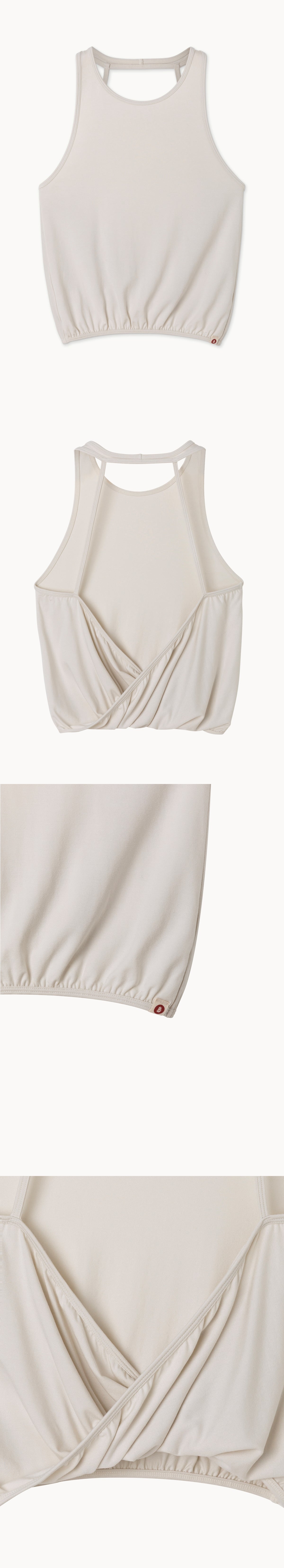 Twist halter cover top_Silver Birch